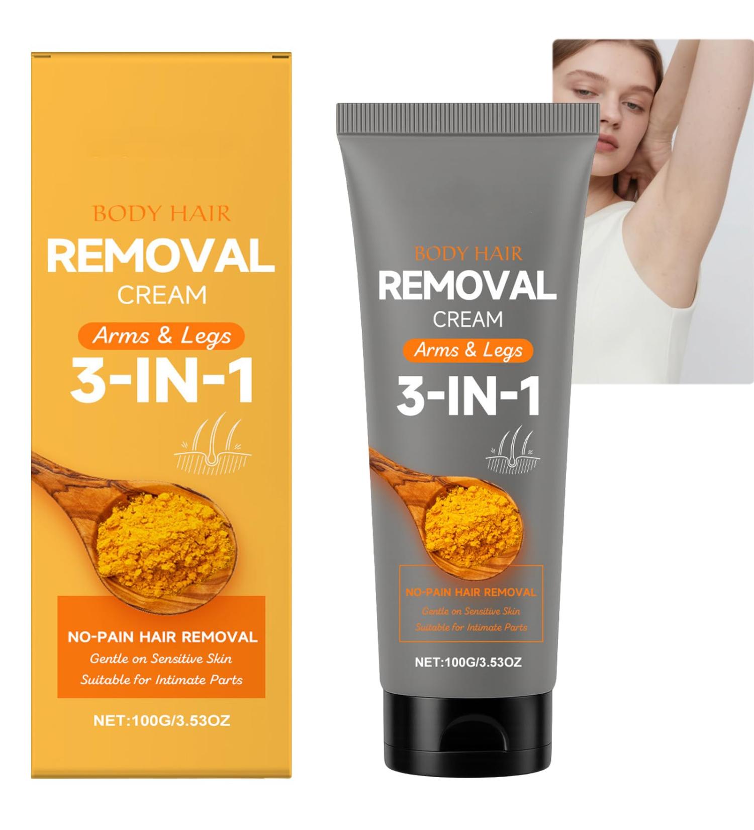  JASUBAI Turmeric and vitamin C hair removal cream for face and body gentle painless and low-irritation hair removal cream for sensitive skin on the upper lip chin legs and... - Buy Online on GoSupps.com