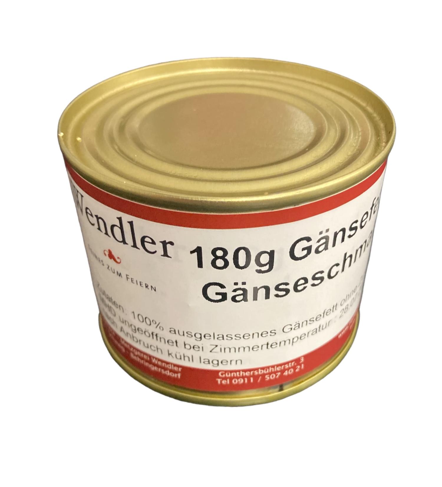 Goose fat/goose lard unseasoned and without additives in a can (180g)