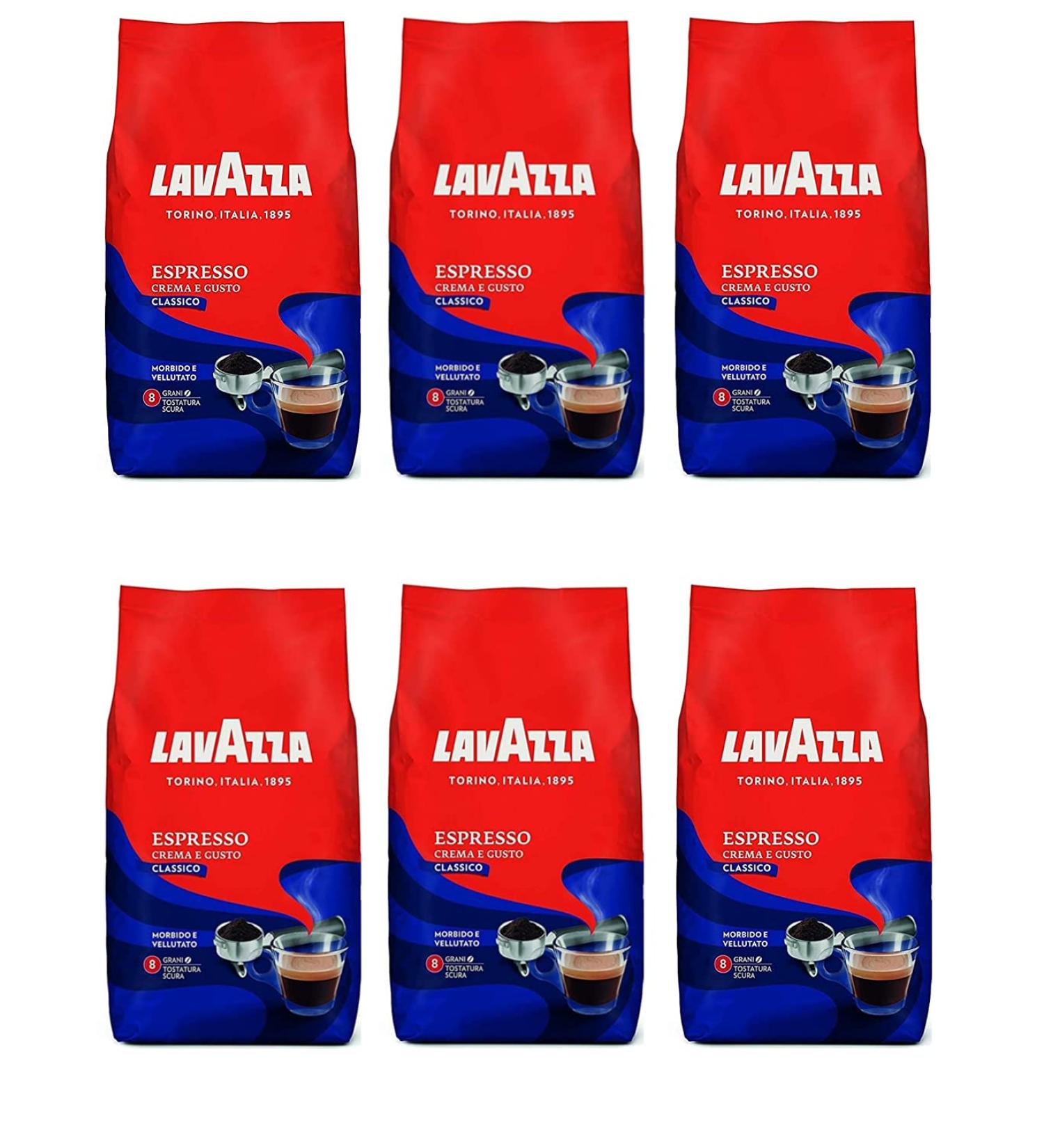 6x Lavazza Crema E Guto Classico Espresso 1kg bonen