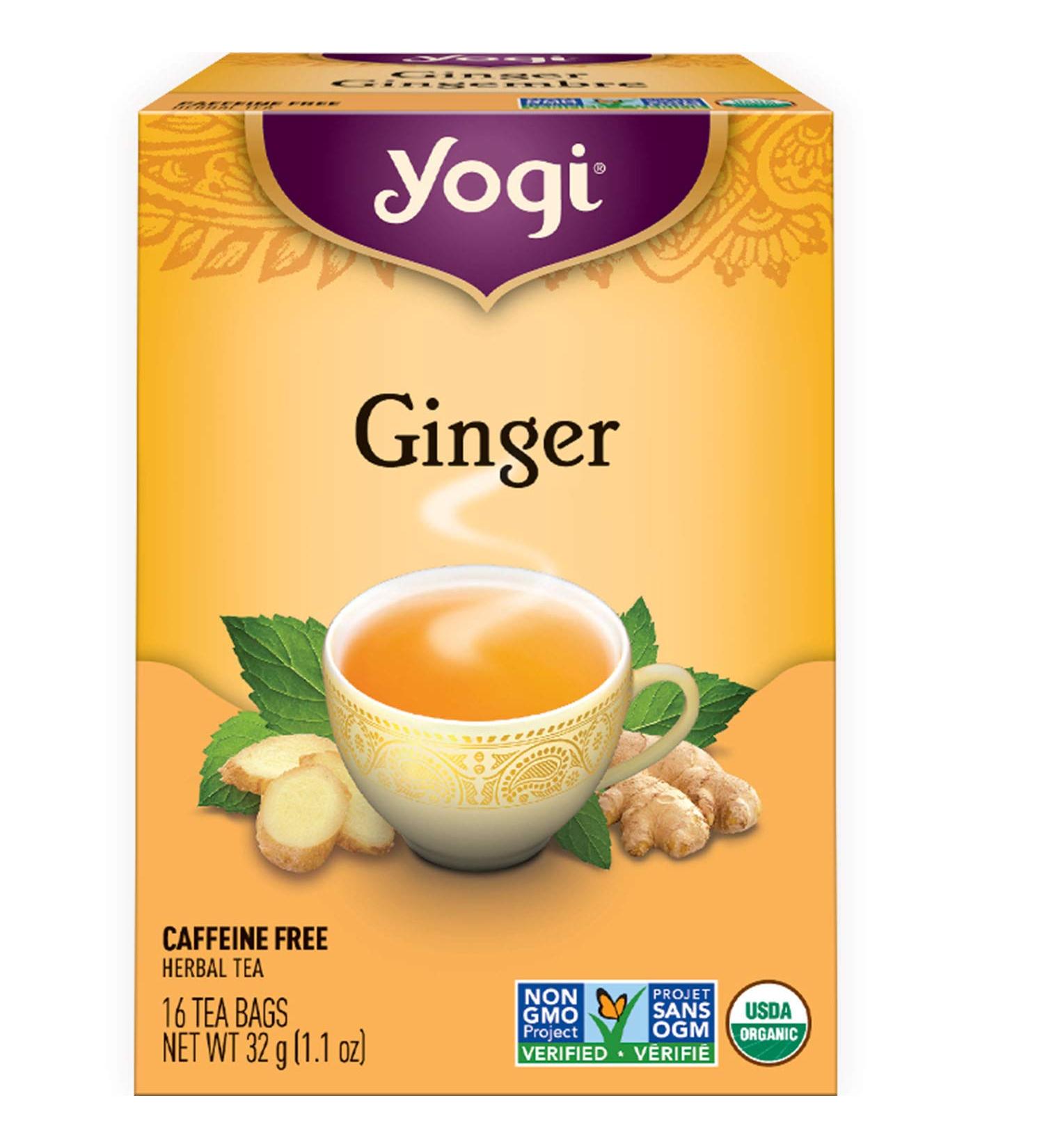 Yogi Tea - Ginger Tea (3 Pack) - Caffeine Free Organic Herbal Tea - 48 Tea Bags - Buy Online on GoSupps.com