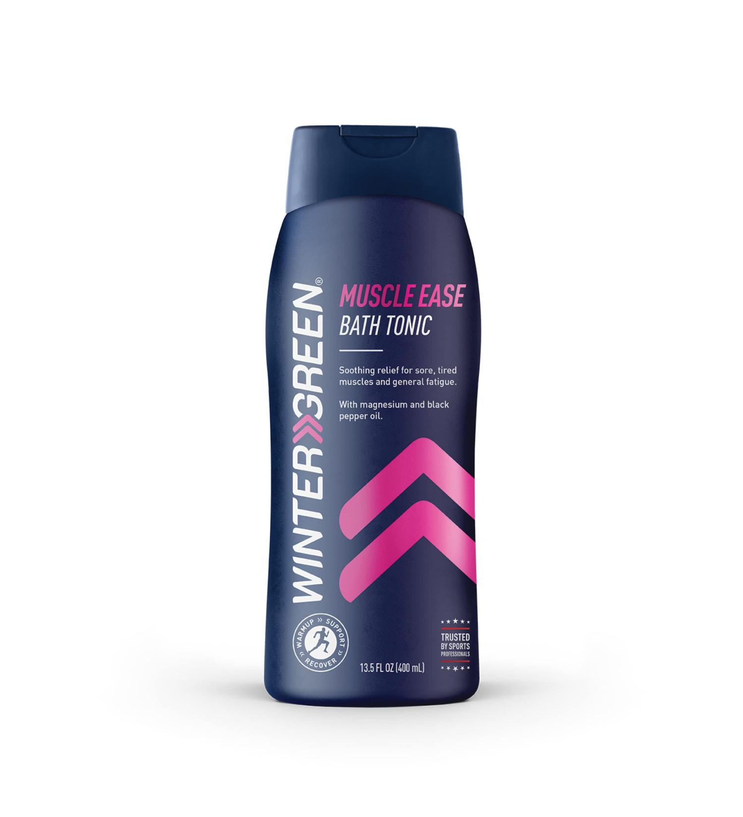 Wintergreen Muscle Ease Bath Tonic - 13.5 Fl Oz | Magnesium Salts & Black Pepper Oil for Soothing Relief | International Shipping Available - Buy Online on GoSupps.com