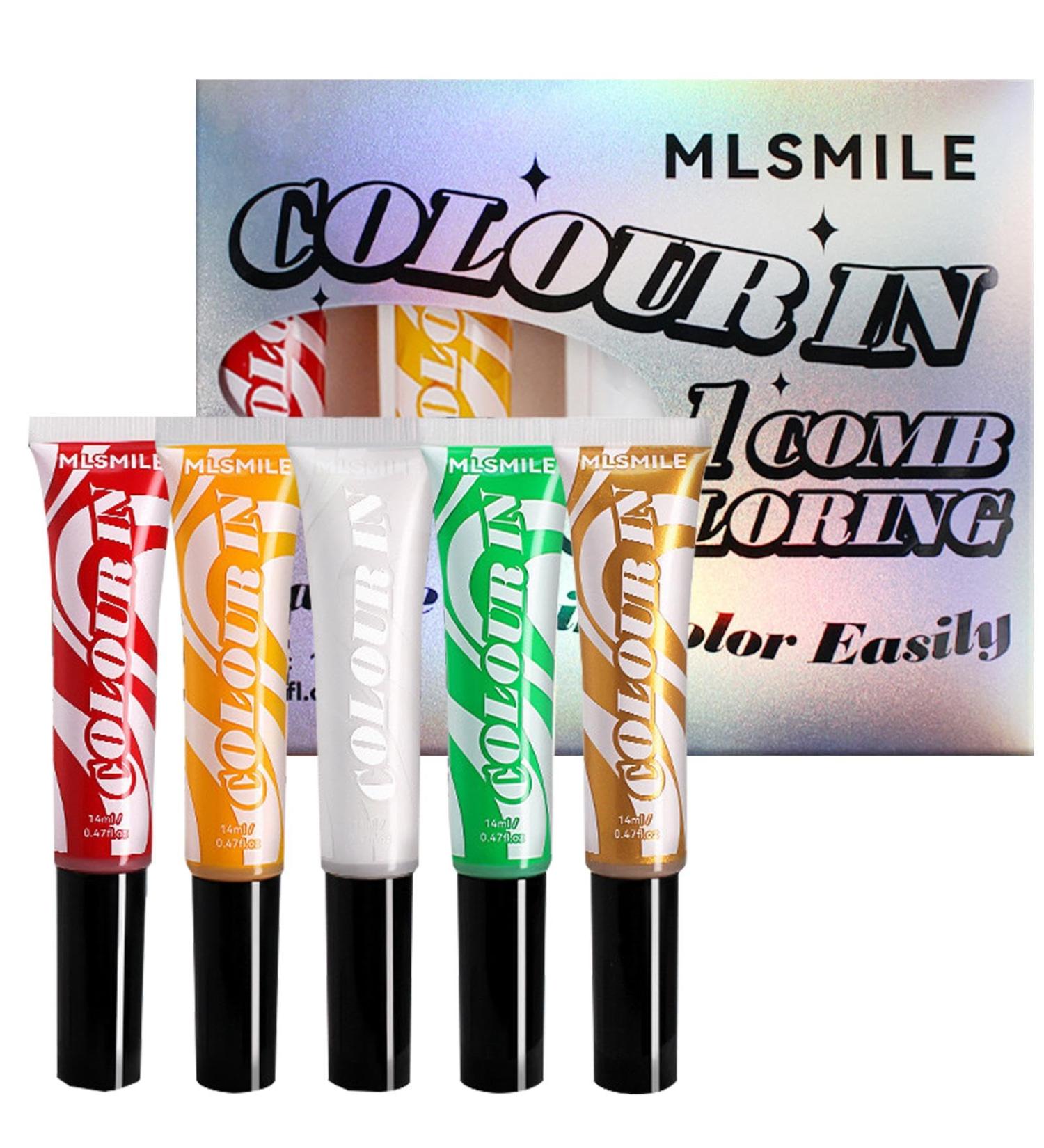 Washable Hair Dye - Temporary Hair Color for Dark Hair 5 Pack | Temporary Hair Dye Hair Coloring Chalk Washable Color Instant Hair Cream for Concert - Buy Online on GoSupps.com