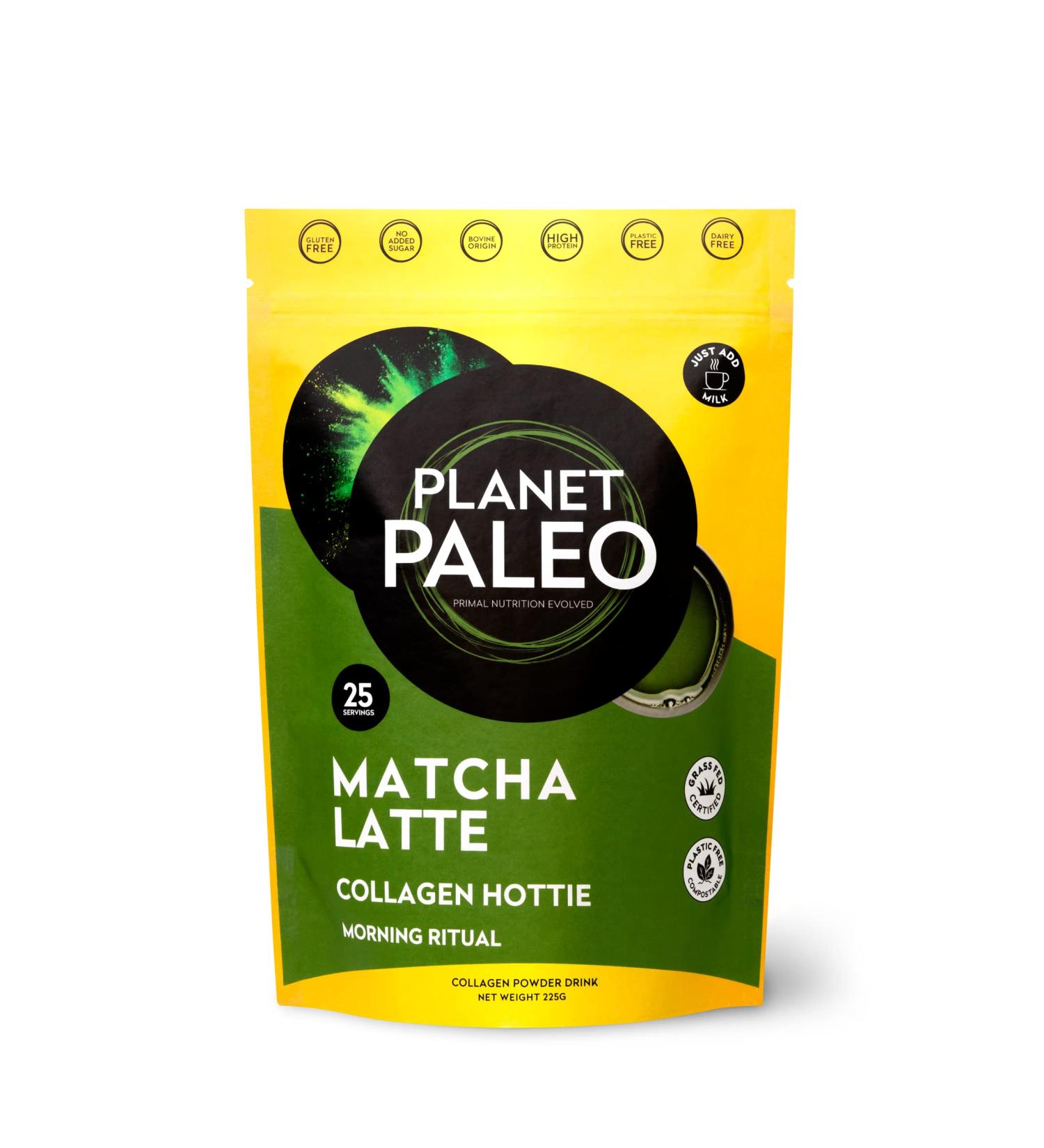 Pure Collagen Matcha Latte (225g) - Protein-Rich Coffee Alternative with Antioxidants | Boost Energy, Focus, and Mood | 25 Servings - Buy Online on GoSupps.com