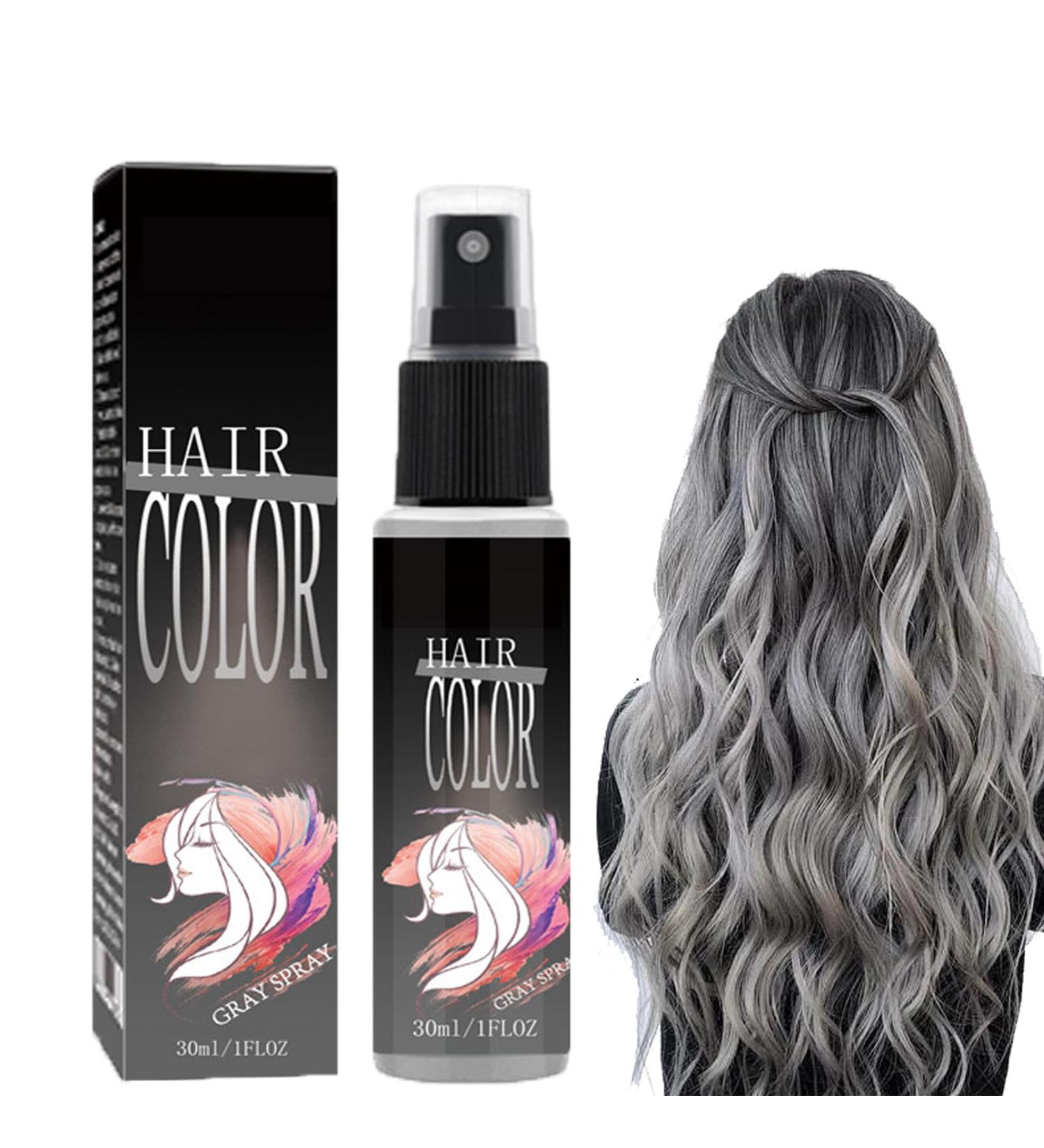 Temporary Hair Dye Hair Colour Liquid Gray Color Instant Hair Dye for Christmas Halloween Birthdays Party Cosplay Christmas - Buy Online on GoSupps.com