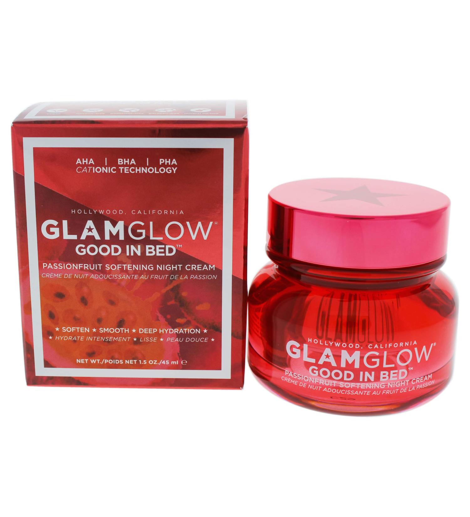 Glamglow Good In Bed Passionfruit Softening Night Cream 1.5 oz for Women | Shop Internationally - Buy Online on GoSupps.com