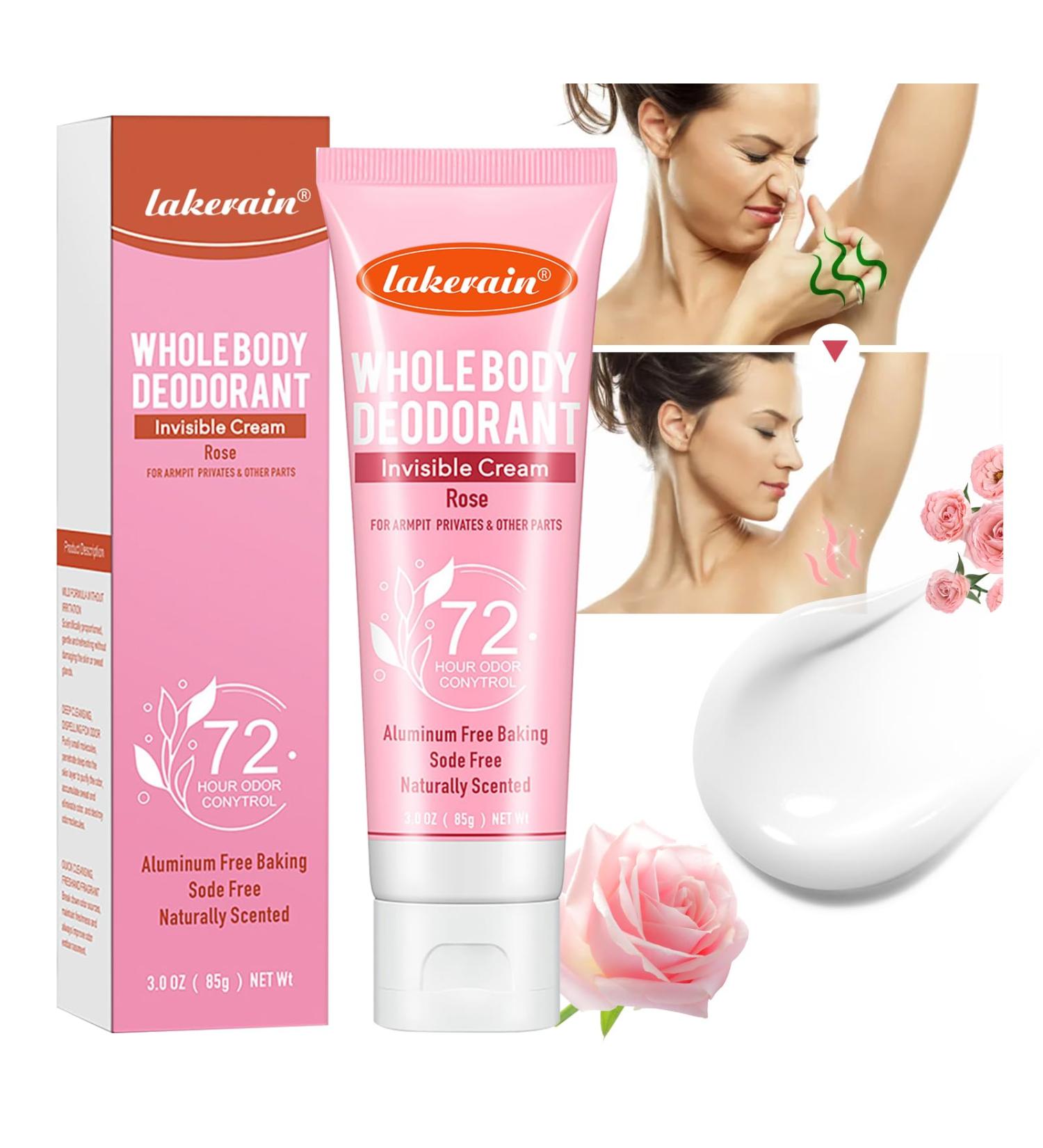 Whole Body Deodorant for Women Luxsea Aluminum Free Deodorant Lotion for Men Armpit Deodorant Cream for 72 Hour Odor Control Rose Deodorant Antiperspirant Clear Gel Baking Soda Free Natural Skin Care - Buy Online on GoSupps.com