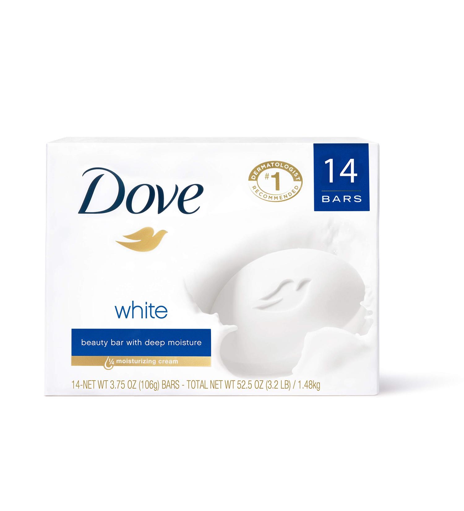 Dove Beauty Bar Gentle Cleanser - 14 Bars (3.75 oz) | Soft Smooth Skin & Hydration | Moisturizing Cream Formula - Shop Internationally - Buy Online on GoSupps.com