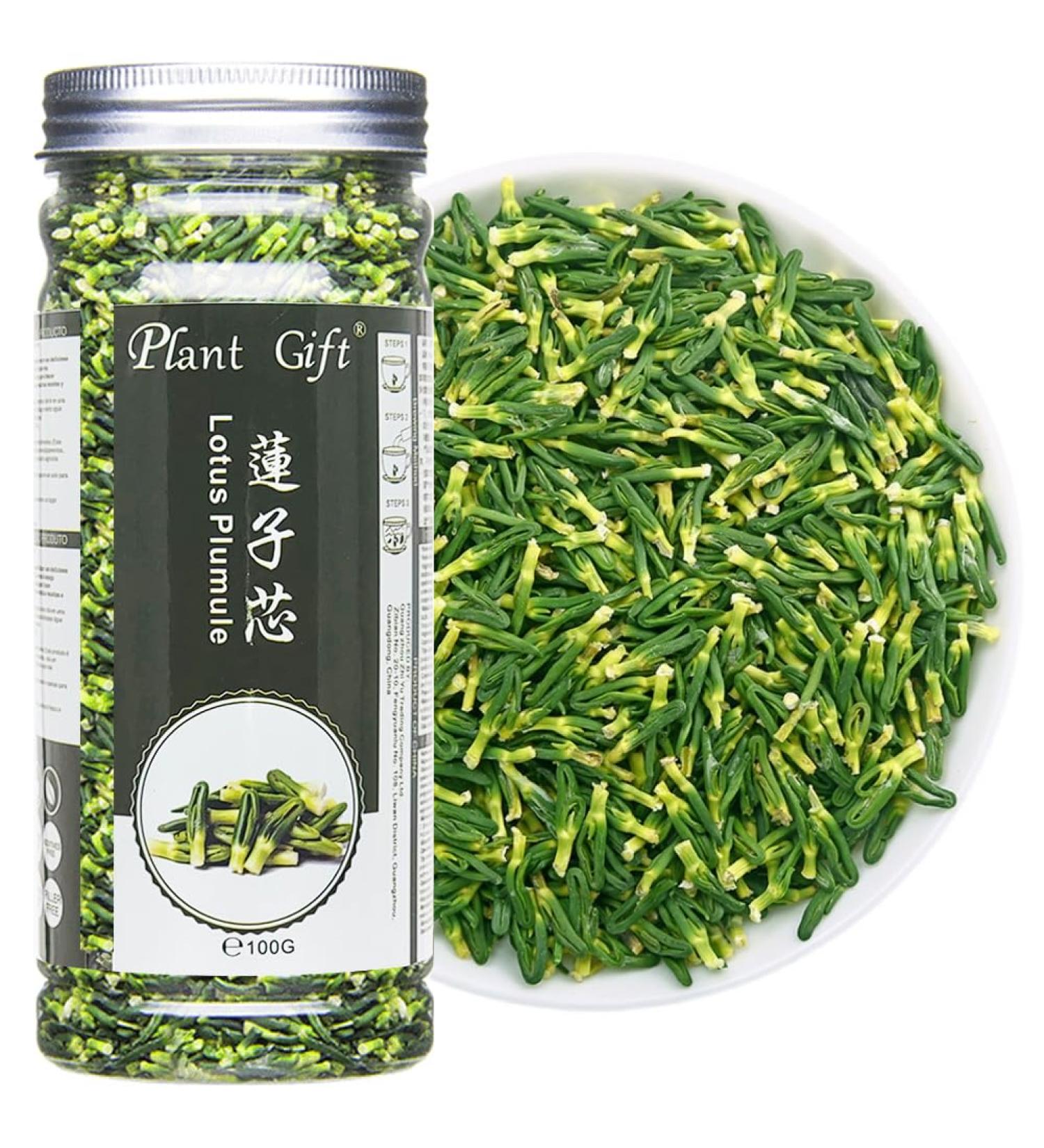 PlantGift Lotus Plumule 125G/4.4oz Medicinal Chinese Herb Lotus Core Dried Bulk Herbs Chinese Health Tea Lotus Tea Bitter Tea - Buy Online on GoSupps.com