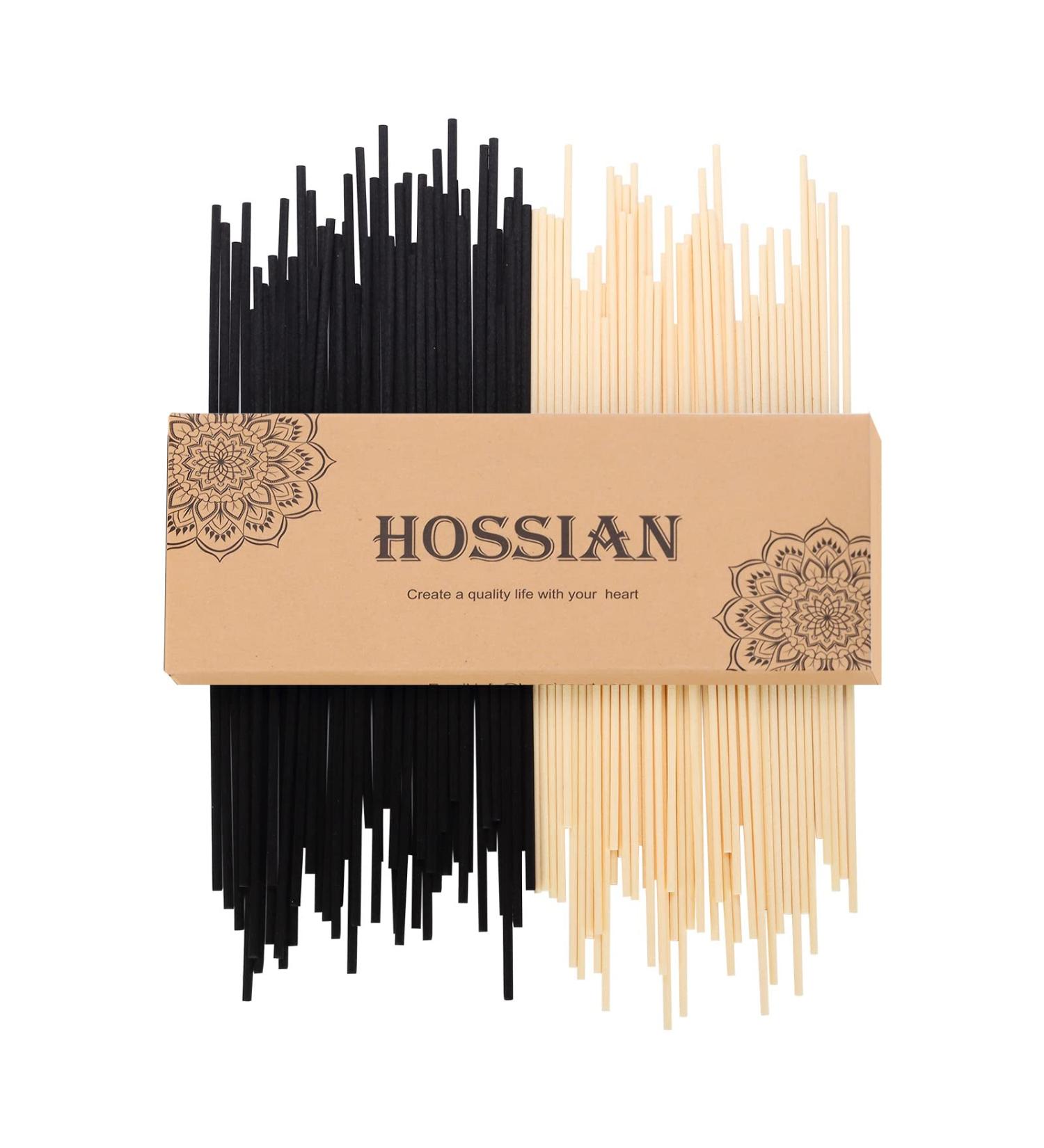 Hossian 100PC Reed Diffuser Sticks - 20cm Black Fiber Reeds for Essential Oils | Perfect for Aromatherapy & Home Fragrance - Buy Online on GoSupps.com