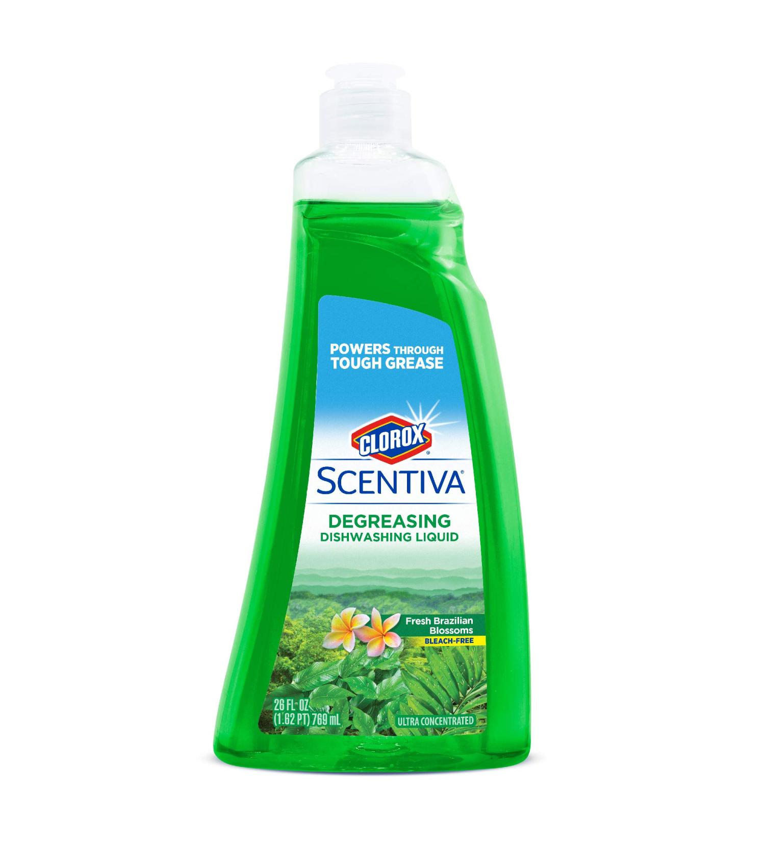 Clorox Scentiva Dish Soap - Fresh Brazilian Blossoms 26 oz | Tough Grease Removal | Germ-fighting Formula | Fast-rinsing | Trusted Cleaning Power - Buy Online on GoSupps.com