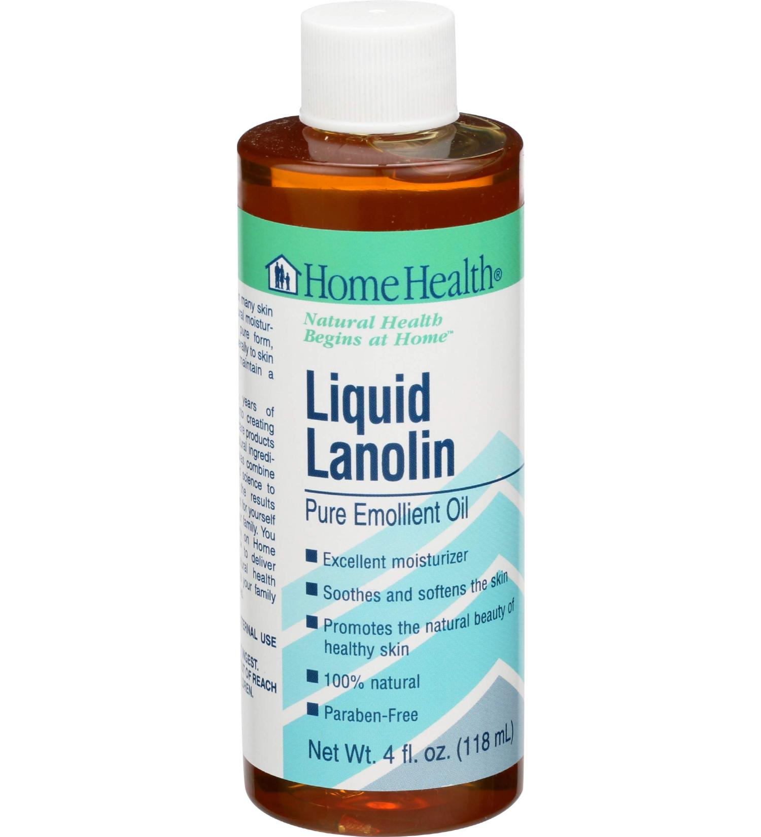 Home Health Liquid Lanolin 4 fl oz - Pure Moisturizing Solution for Skin Care | Shop Internationally - Buy Online on GoSupps.com