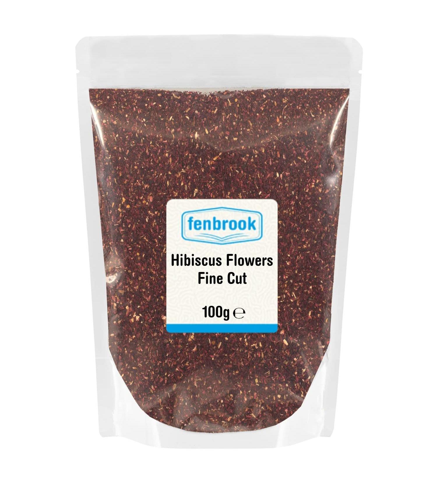 Hibiscus Flowers Fine Cut Loose Tea 100g by Fenbrook