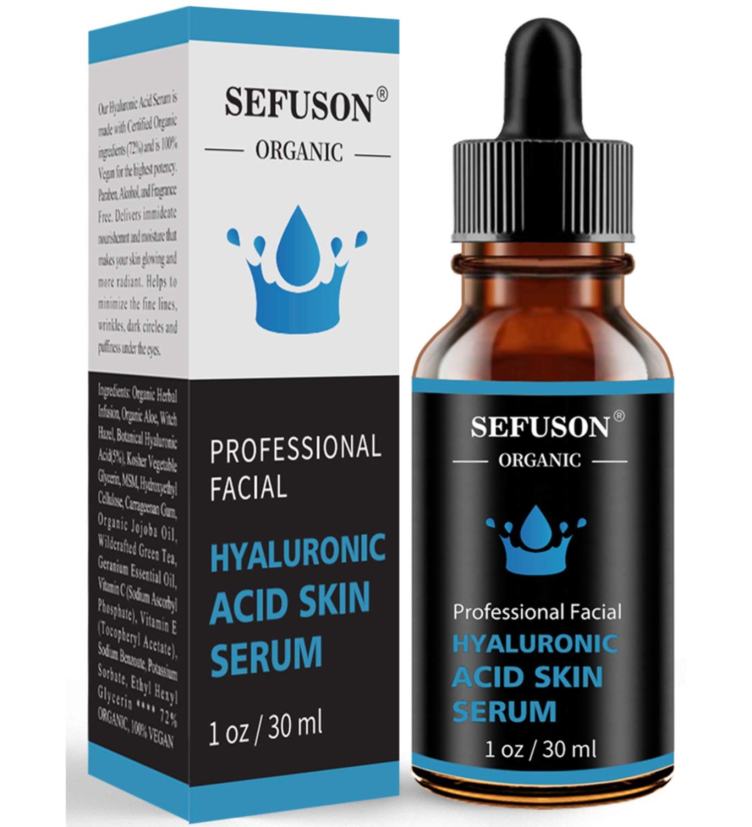 Hyaluronic Acid 5% + Vit E Best Pure Hyaluronic Acid Moisturiser for Face Anti Ageing & Anti Wrinkle Moisturiser Hyaluronic Acid Serum Fine Lines & Sensitive Skin Improve Age Spots (30 ML) - Buy Online on GoSupps.com