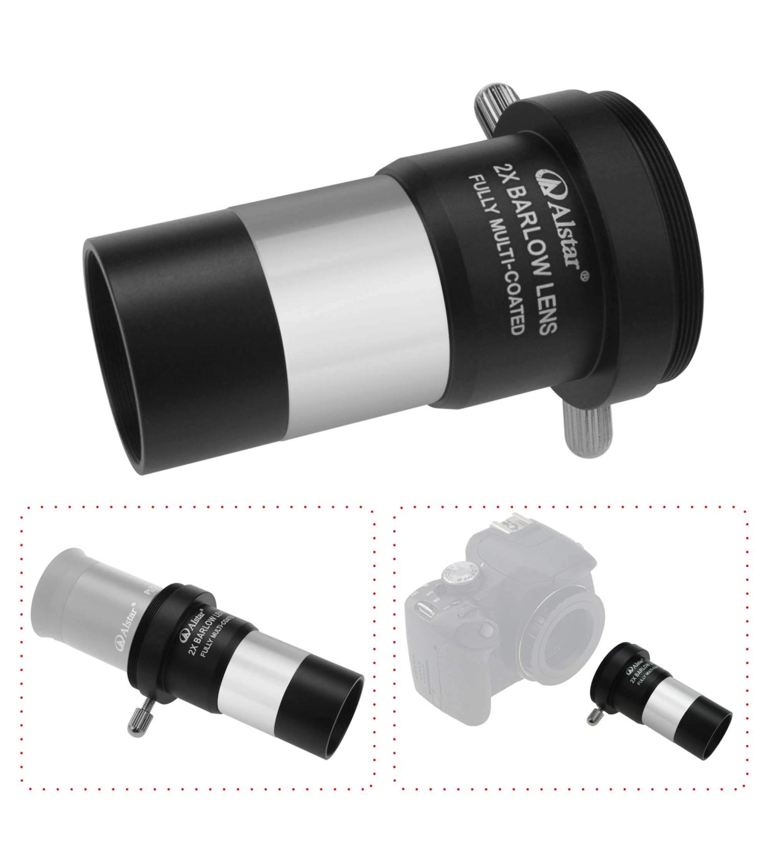 Alstar 1.25 2X Barlow Lens with M42x0.75 Camera Interface for Telescopes - Buy Online on GoSupps.com