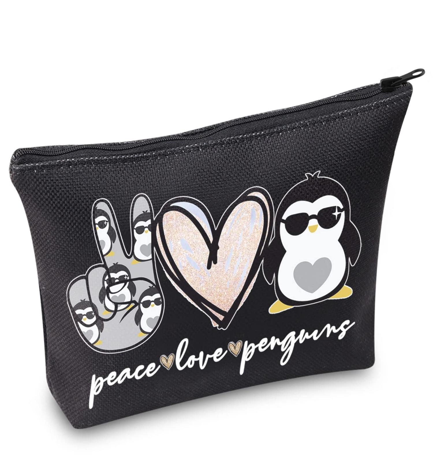 Buy WZMPA Penguin Motif Cosmetic Bag - Perfect Gift for Penguin Lovers | Makeup & Zipper Bag for Animal Lovers - Buy Online on GoSupps.com