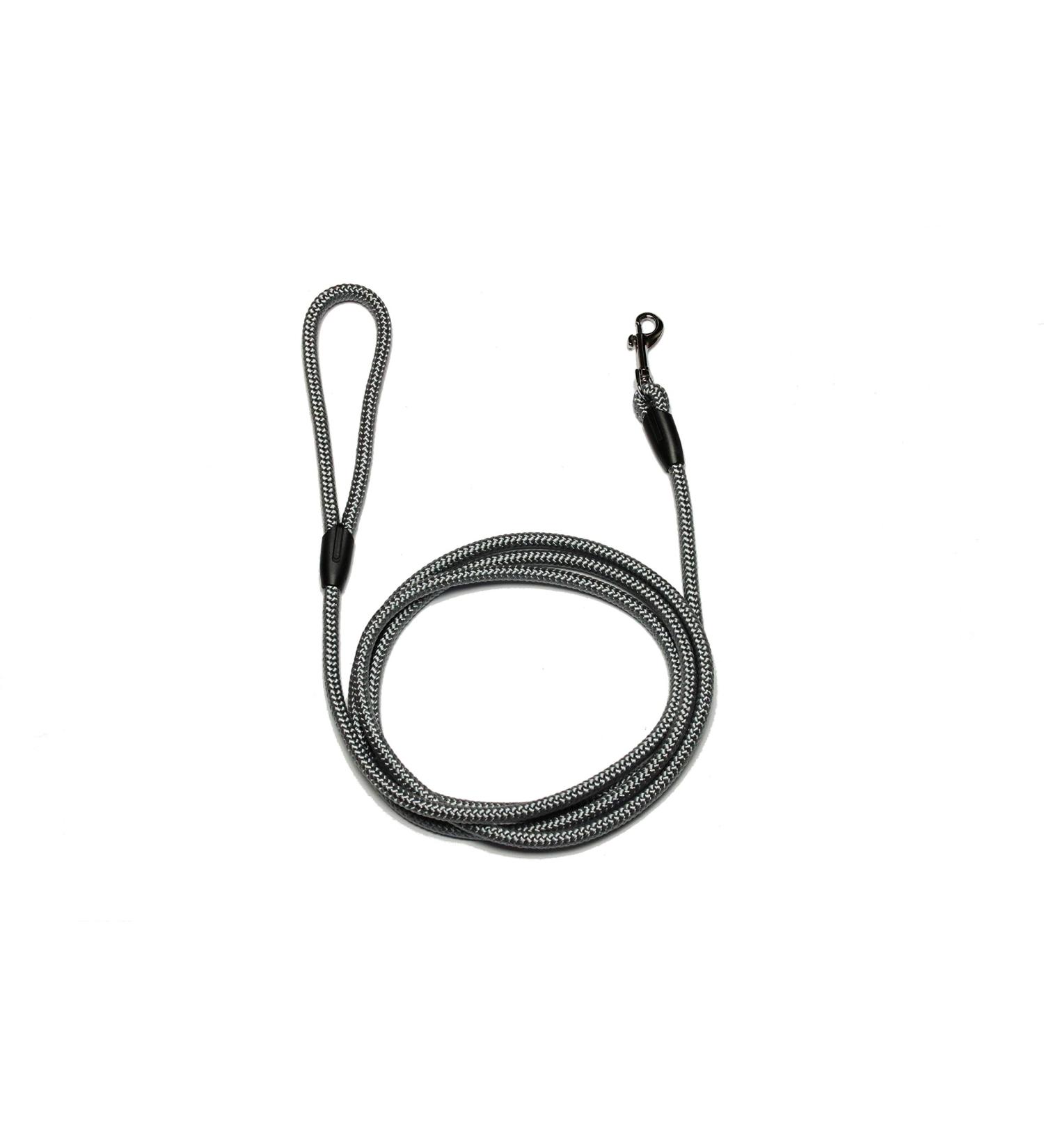 Leash - rope leash with hand loop Basic 10mm 27 colours 7 lengths (2.00 m silver grey) 2.00 m silver grey