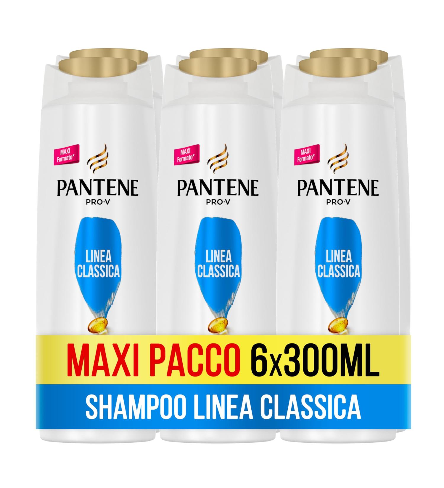 Pantene Pantene Pro-V Shampoo Conditioner and Treatment Classic 3-in-1 Line for healthy shiny hair nourishes in just one step maxi size 6 x 300 ml