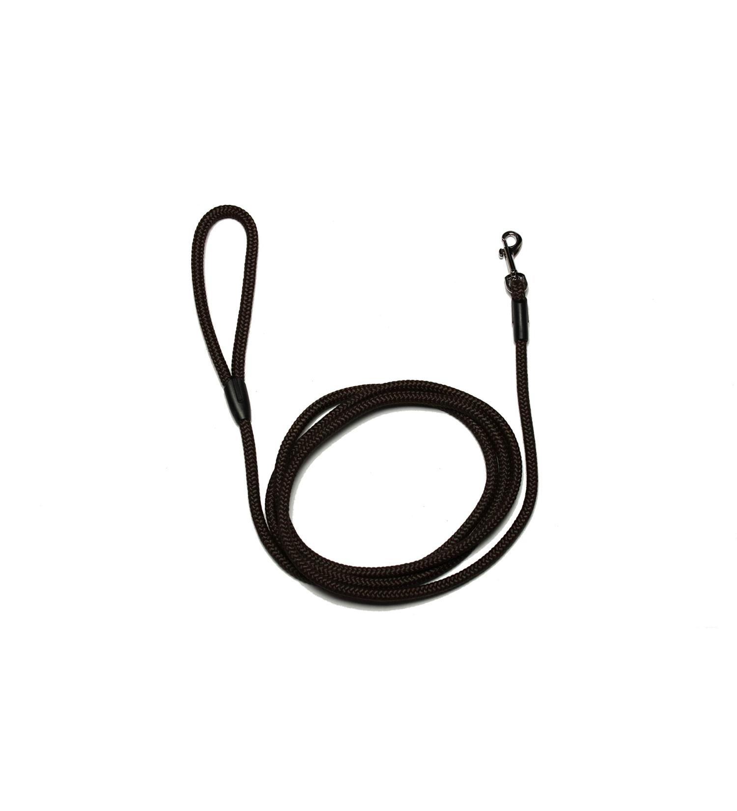 Leash - Rope leash with hand loop Basic 10mm 27 colours 7 lengths (3.00 m brown) 3.00 m brown