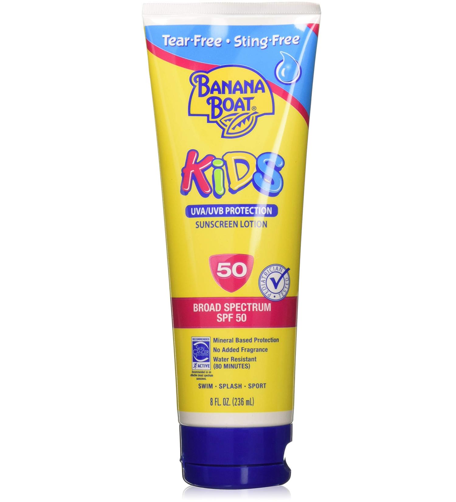 Banana Boat Kids Tear Free Sunscreen Lotion SPF 50 8 Oz - Protect Your Child's Skin with SPF 50 Sun Protection - Buy Online on GoSupps.com