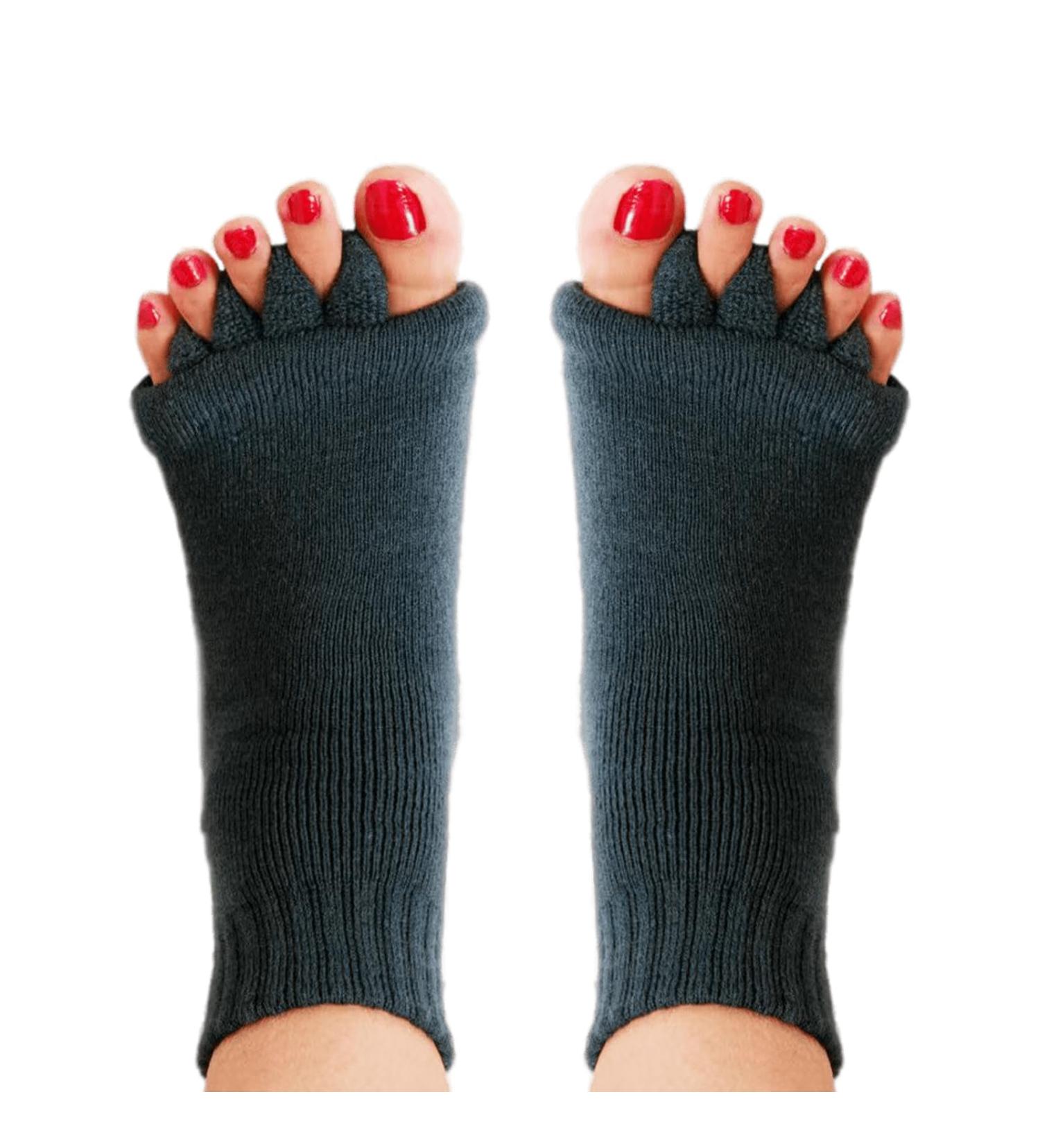Happy Feet Toe Separator Socks - Comfortable Washable Massage Socks for Foot Cramp & Hammertoes - International Shipping Available - Buy Online on GoSupps.com
