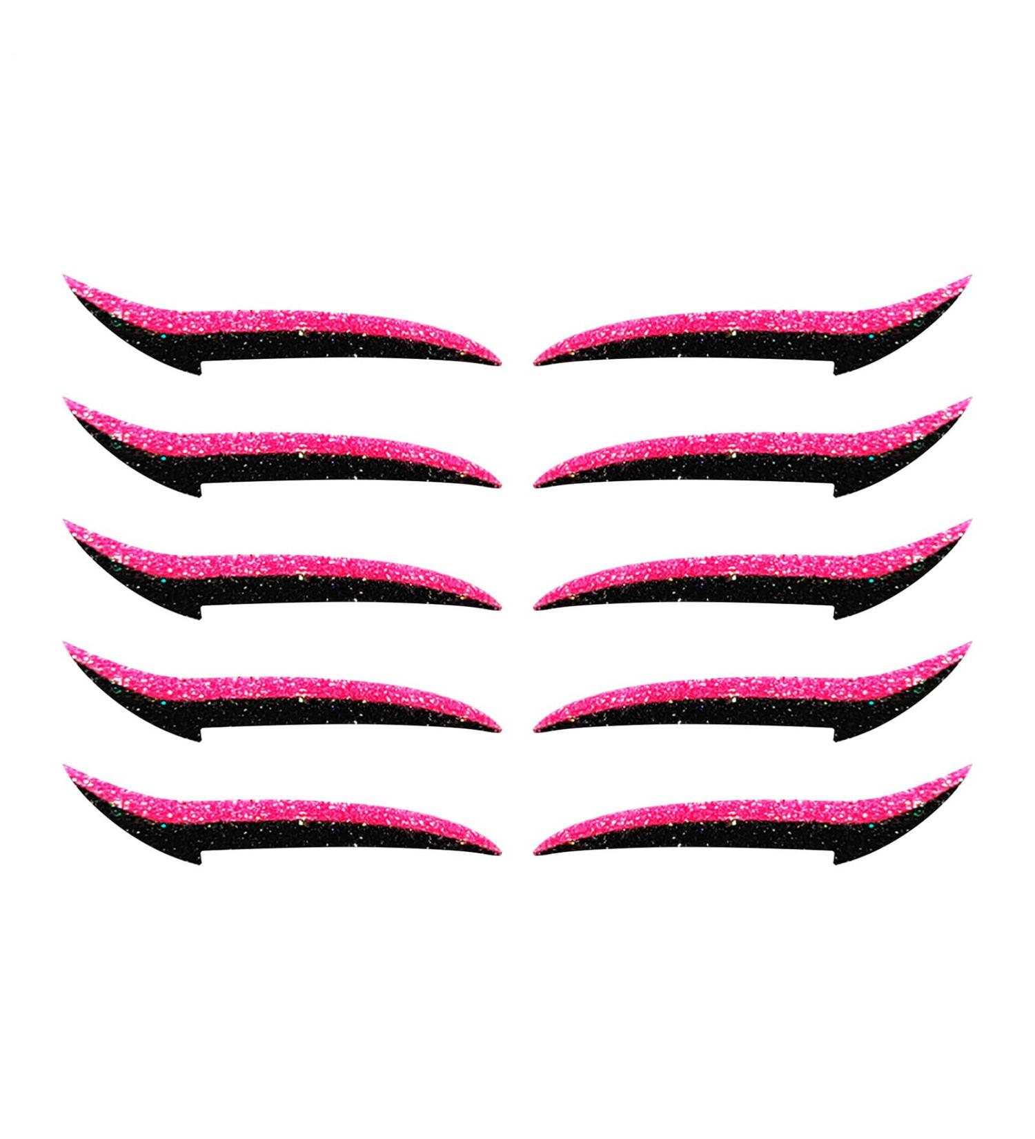 Autocollants Eyeliner Cils - Patch Maquillage Fard Paupi res | 10 Pi ces Bandeye R sistant l'Eau pour Spectacles de Danse et Sc ne Autocollant Paupi res Rose - Buy Online on GoSupps.com