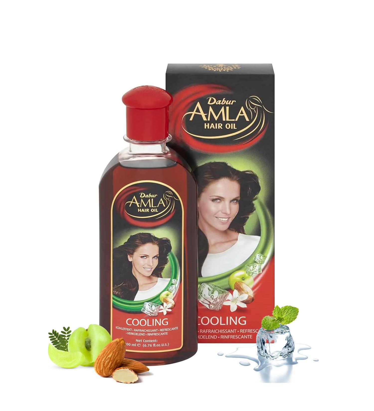 Dabur Amla Cooling Hair Oil - 200ml For Long and Beautiful Locks Goodness Of Real Amla Helps In Nourishing Strengthening & Cooling Hair - Buy Online on GoSupps.com