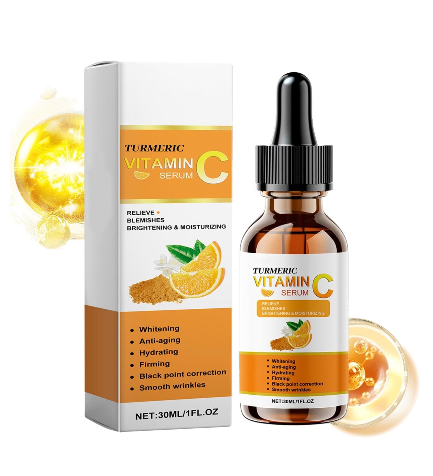 Vitamin C Face Serum | Hyaluronic Acid Serum for Face | Anti-Aging Facial Serum with Vitamin C Hyaluronic Acid Vitamin E & More | Brightening Skin Serum for Glowing Skin - Buy Online on GoSupps.com