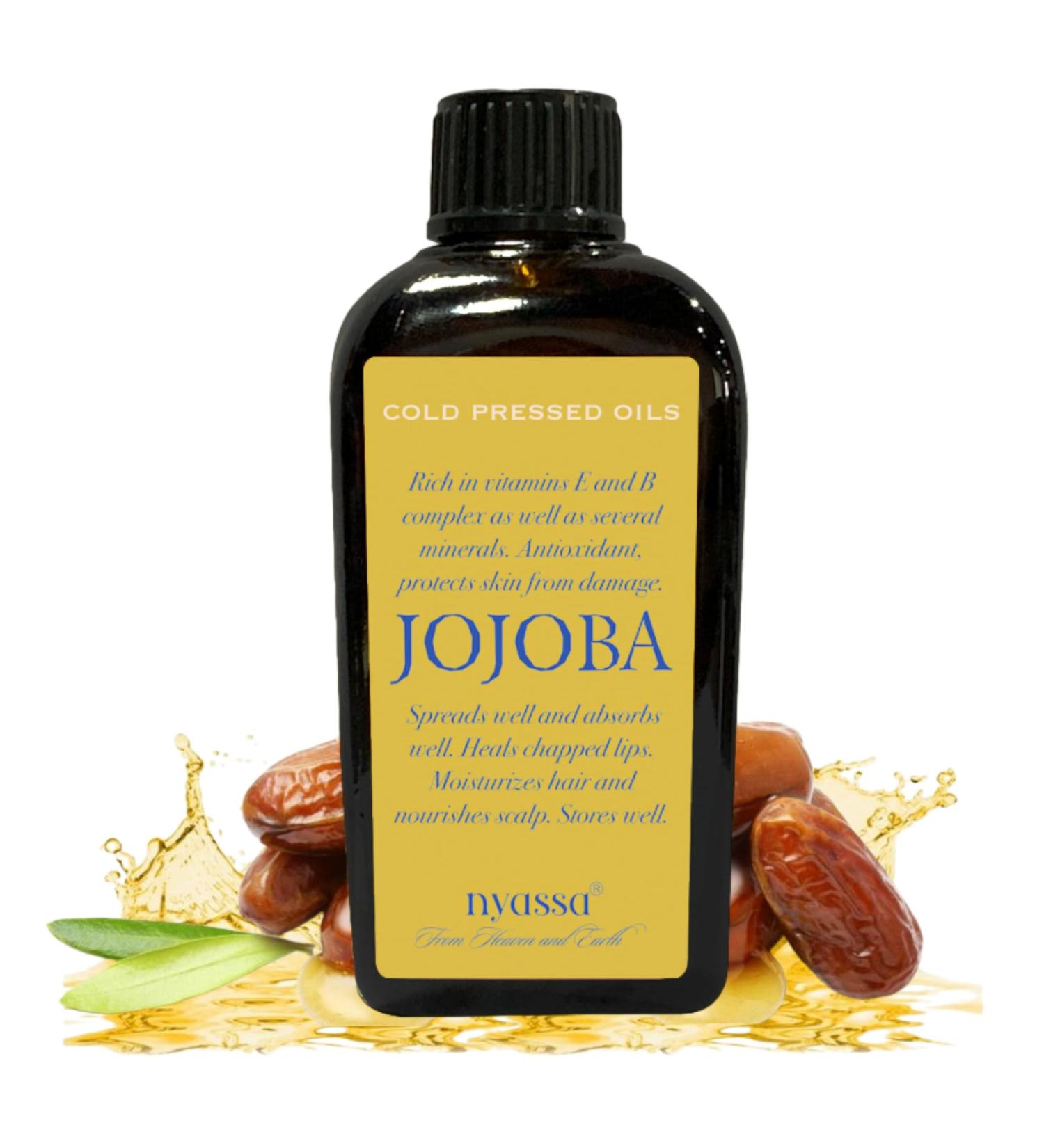 Nyassa Jojoba Cold Pressed Oil 100ml - Pure Natural Moisturizer for Skin & Hair | International Shipping Available - Buy Online on GoSupps.com