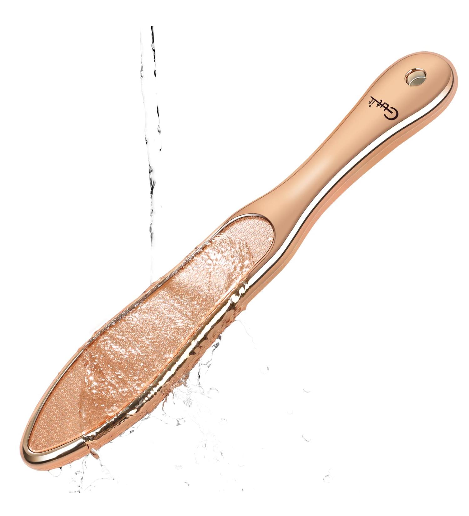 Nano Glass Foot File - Double Sided Callus Remover | Washable Foot Rasp for Wet & Dry Use - Ideal Foot Scrubber in Silver & Gold - Buy Online on GoSupps.com