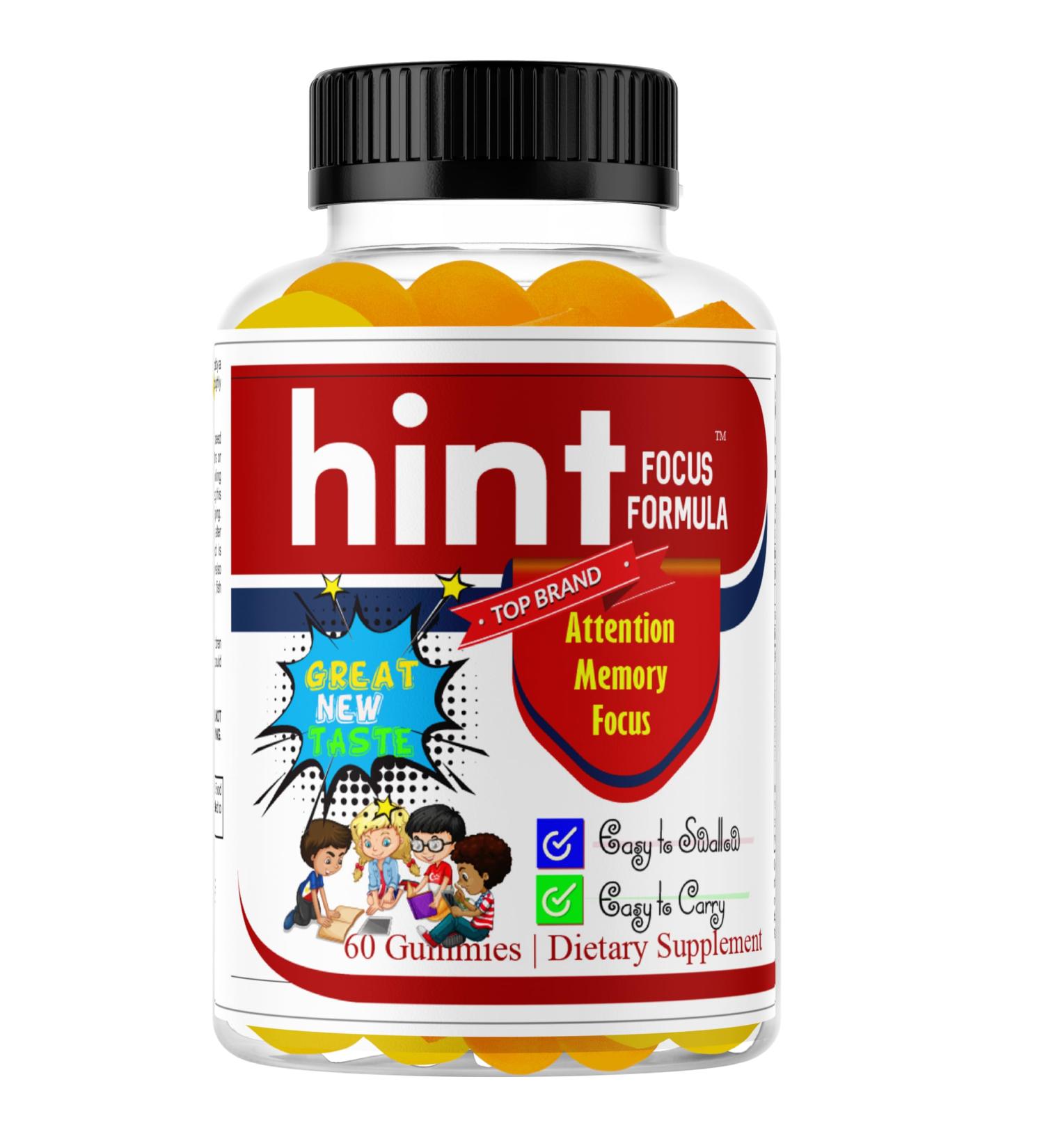 Hint Omega 3 6 9 Gummies for Kids & Teens Brain Support Focus Gummies for Teens Kids Memory Vitamins Non-Fishy Low Sugar Non-Fishy 60 Gummies - Buy Online on GoSupps.com