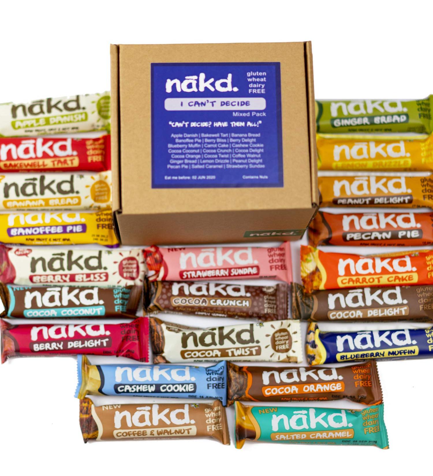 Nakd Bars Multipack 24 - Nakd Fruit And Nut Bars 24 x 30-45g Fruit 24 Count (Pack of 1)
