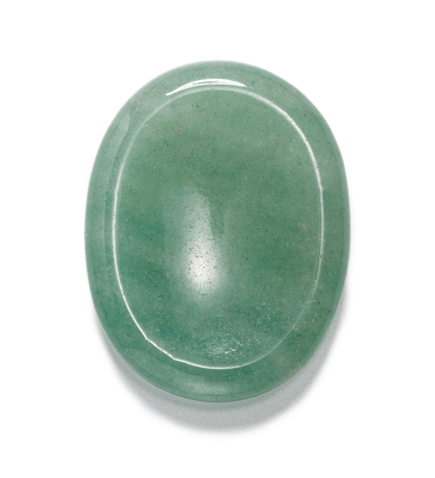 Green Aventurine Matte Stone Thumb Worry Stone for Anxiety Therapy and Chakra Healing - Buy Online on GoSupps.com