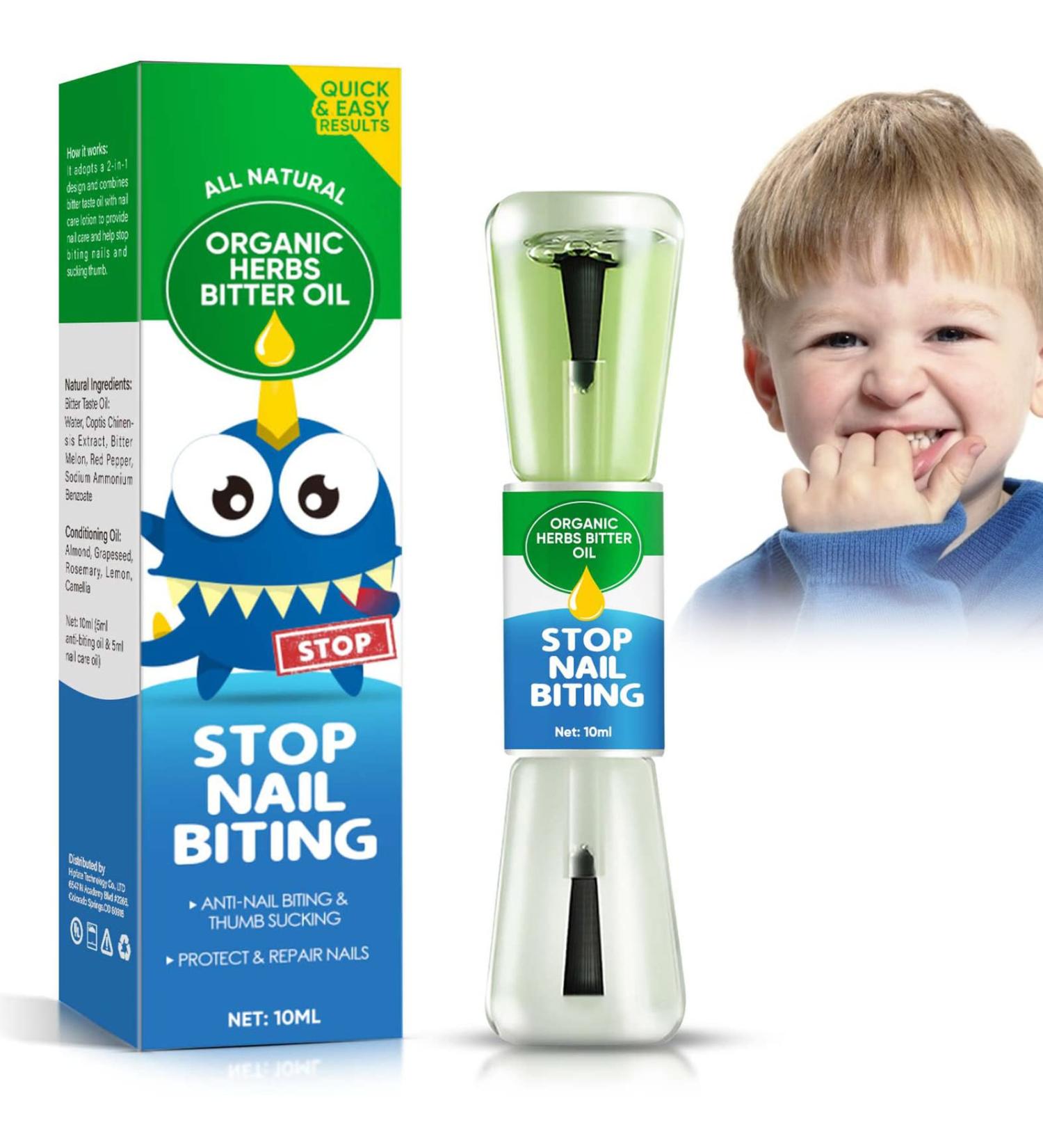 Plant-Extract Nail Biting and Thumb Sucking Treatment - Stop Bad Habits Naturally - Nail Care Formula 0.35 Fl Oz - Buy Online on GoSupps.com