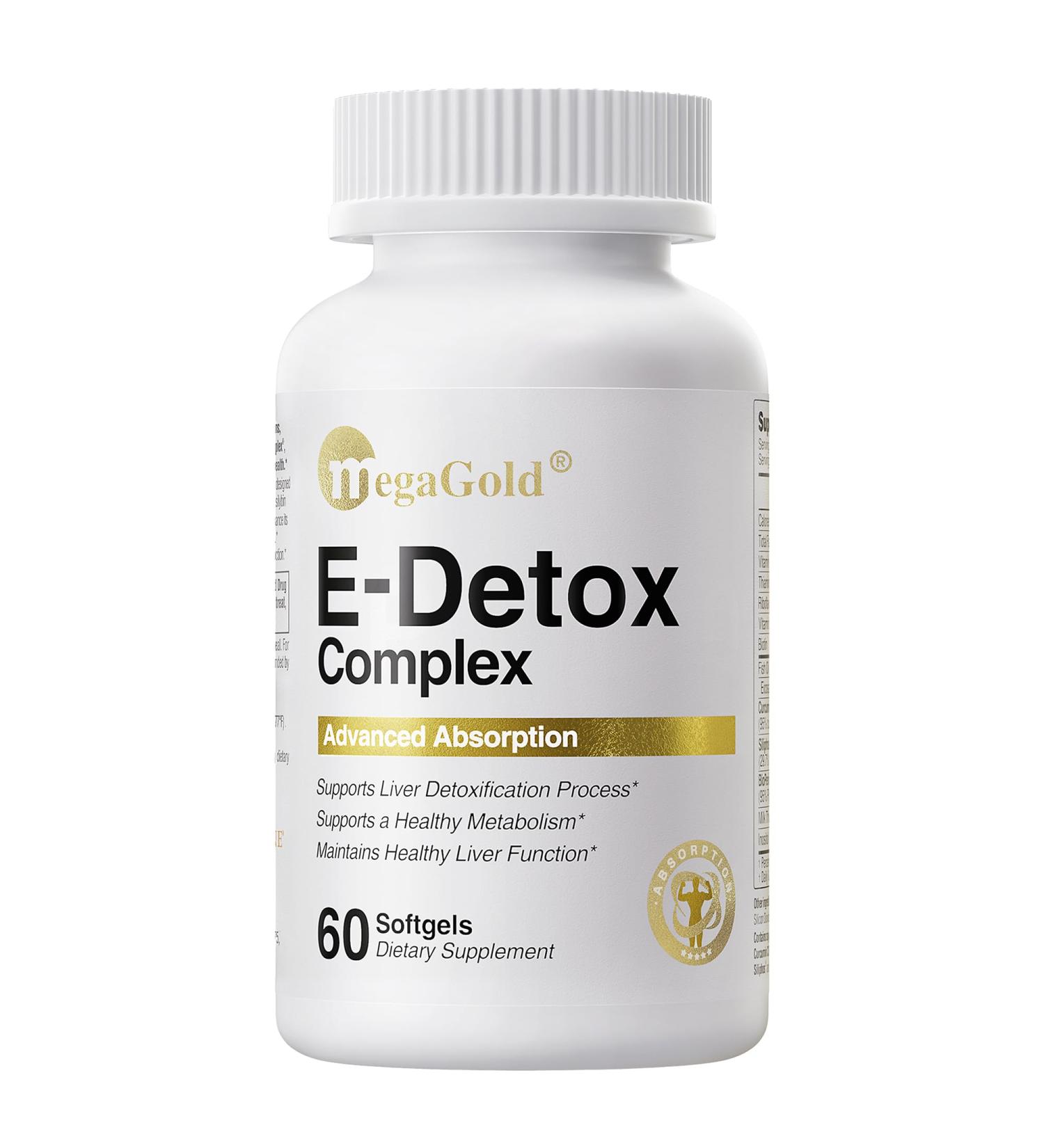 MegaGold Milk Thistle Supplement with Silymarin, Fish Oil, Vitamin B6, Biotin, and EPA, for Men and Women Liver Health - 60 Count Softgels - Buy Online on GoSupps.com