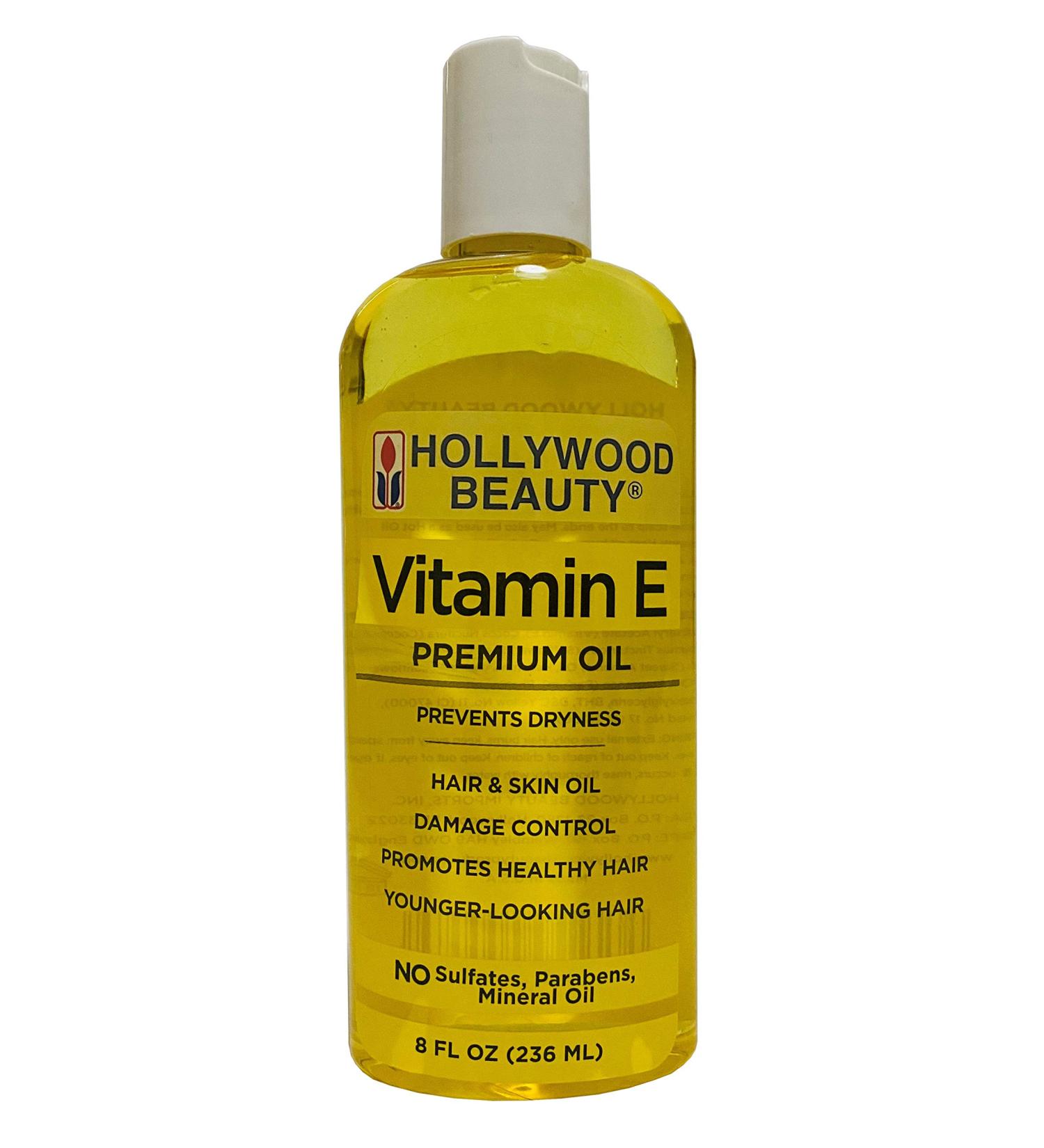 Hollywood Beauty Vitamin E Oil - 8 oz Pack of 2 | Rejuvenate Hair Skin & Scalp Prevent Dryness - International Shipping - Buy Online on GoSupps.com