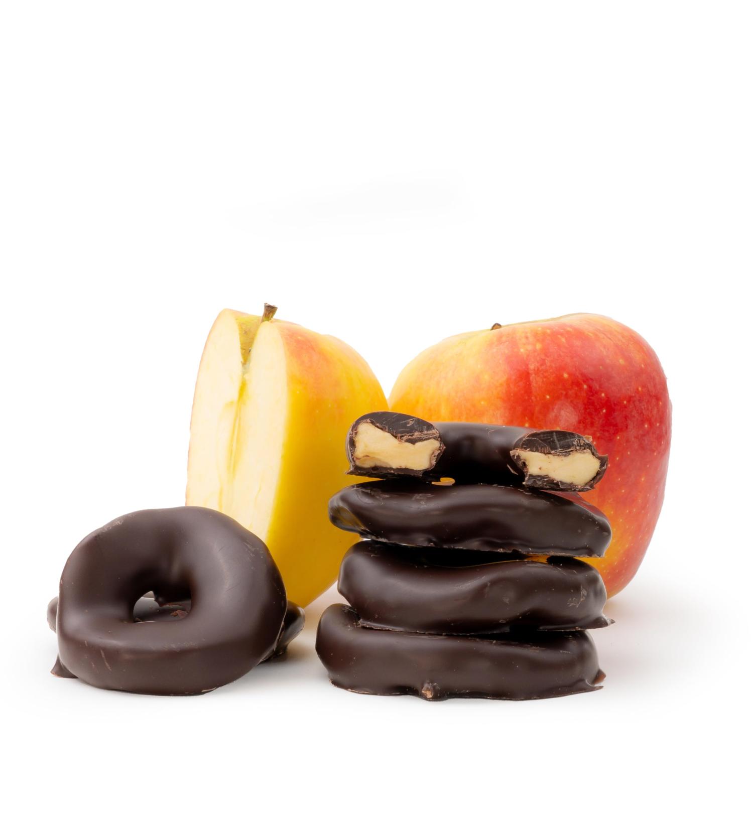 Buy Apple Rings in Fine Dark Chocolate 250g | Gourmet Chocolate-Covered Fruits | International Shipping Available - Buy Online on GoSupps.com