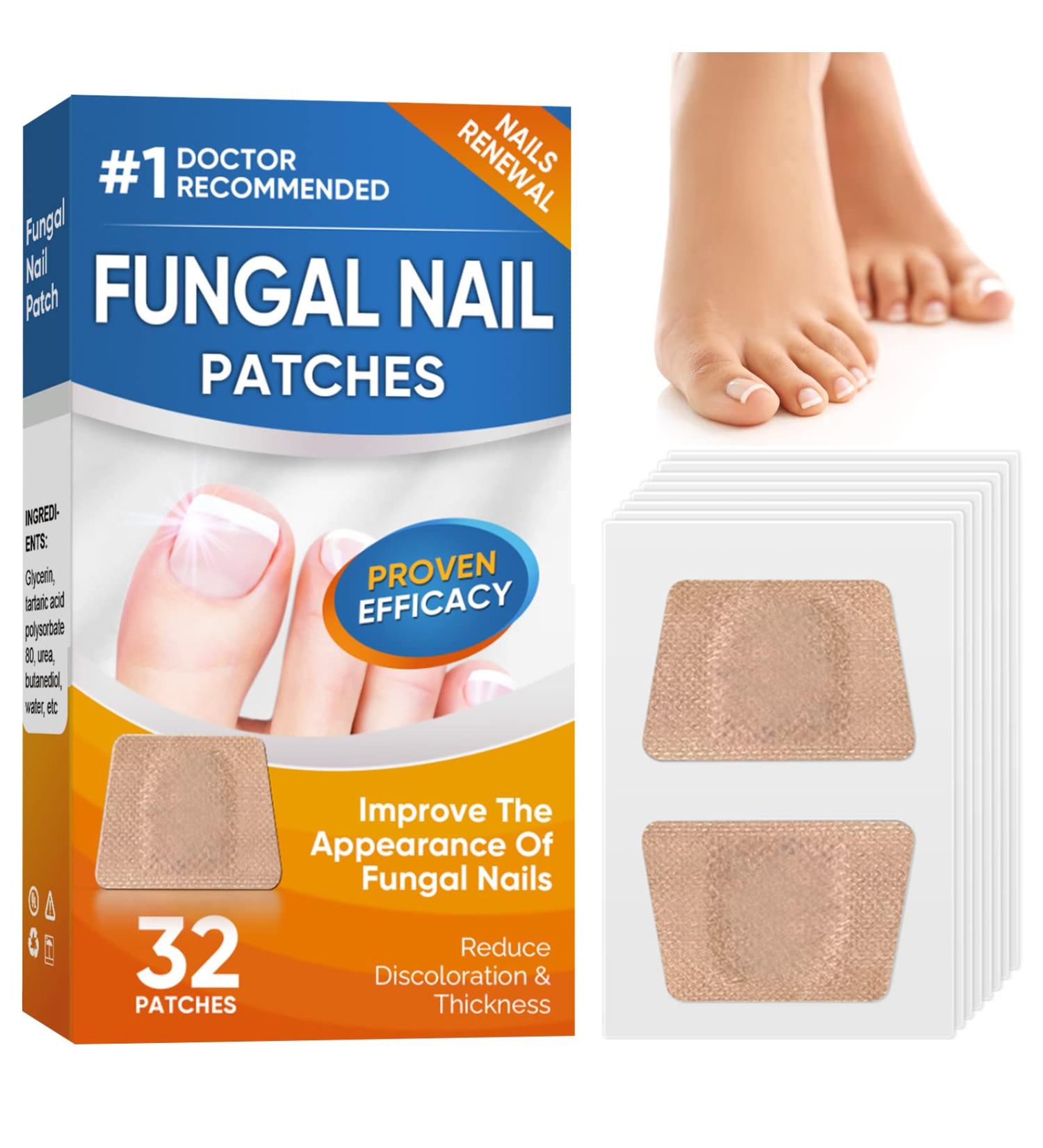 32Pcs Nail Repair Patches - Toenail Fungus Treatment for Damaged Nails - Buy Online on GoSupps.com