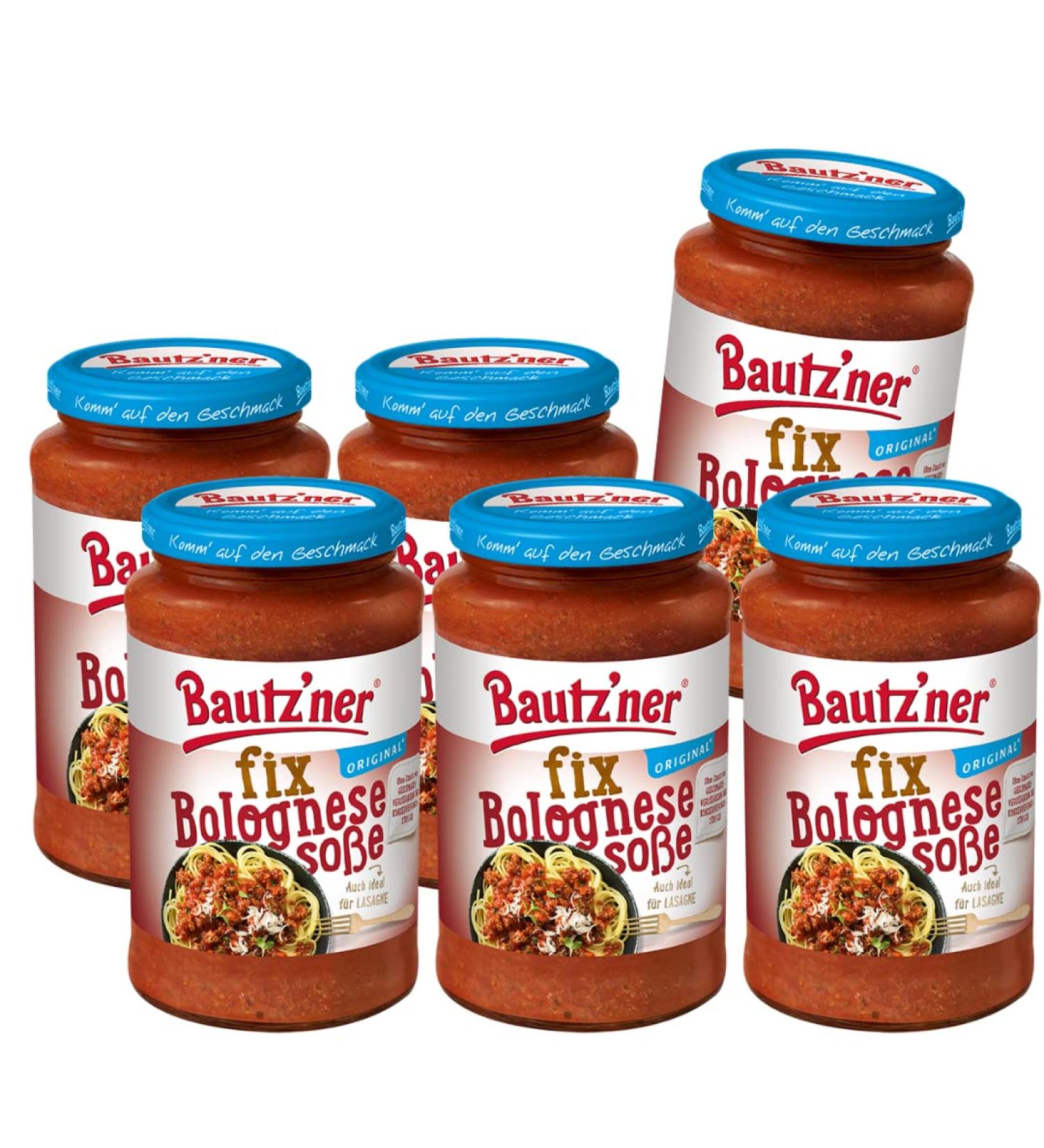Bautz'ner Fix Bolognese Sauce - Ready-Made 400ml Jars (Pack of 6) | Delicious International Shipping - Buy Online on GoSupps.com