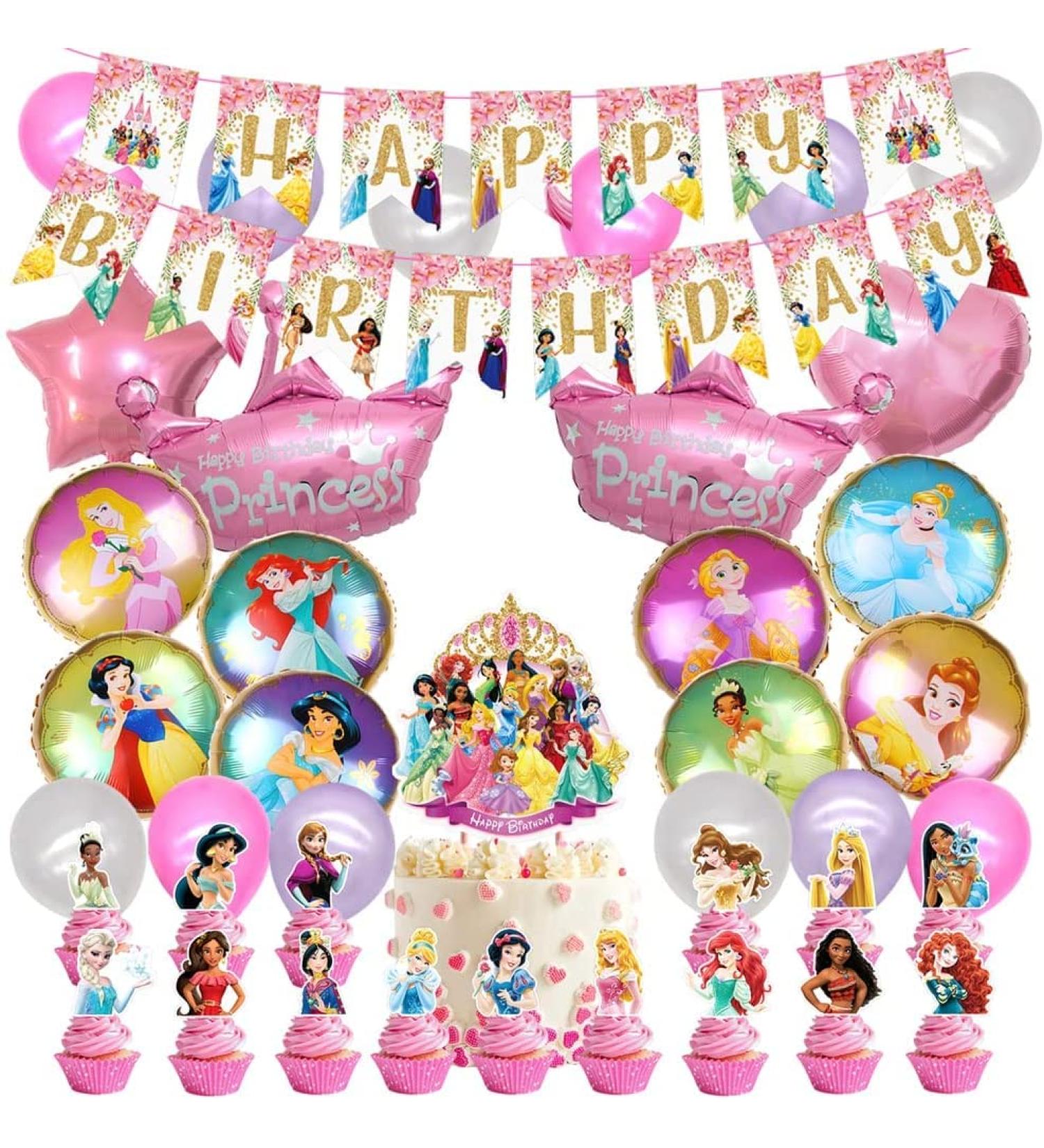 Decorations for Disney Princess Cake Topper Birthday Party Supplies Decor Wreath - Buy Online on GoSupps.com