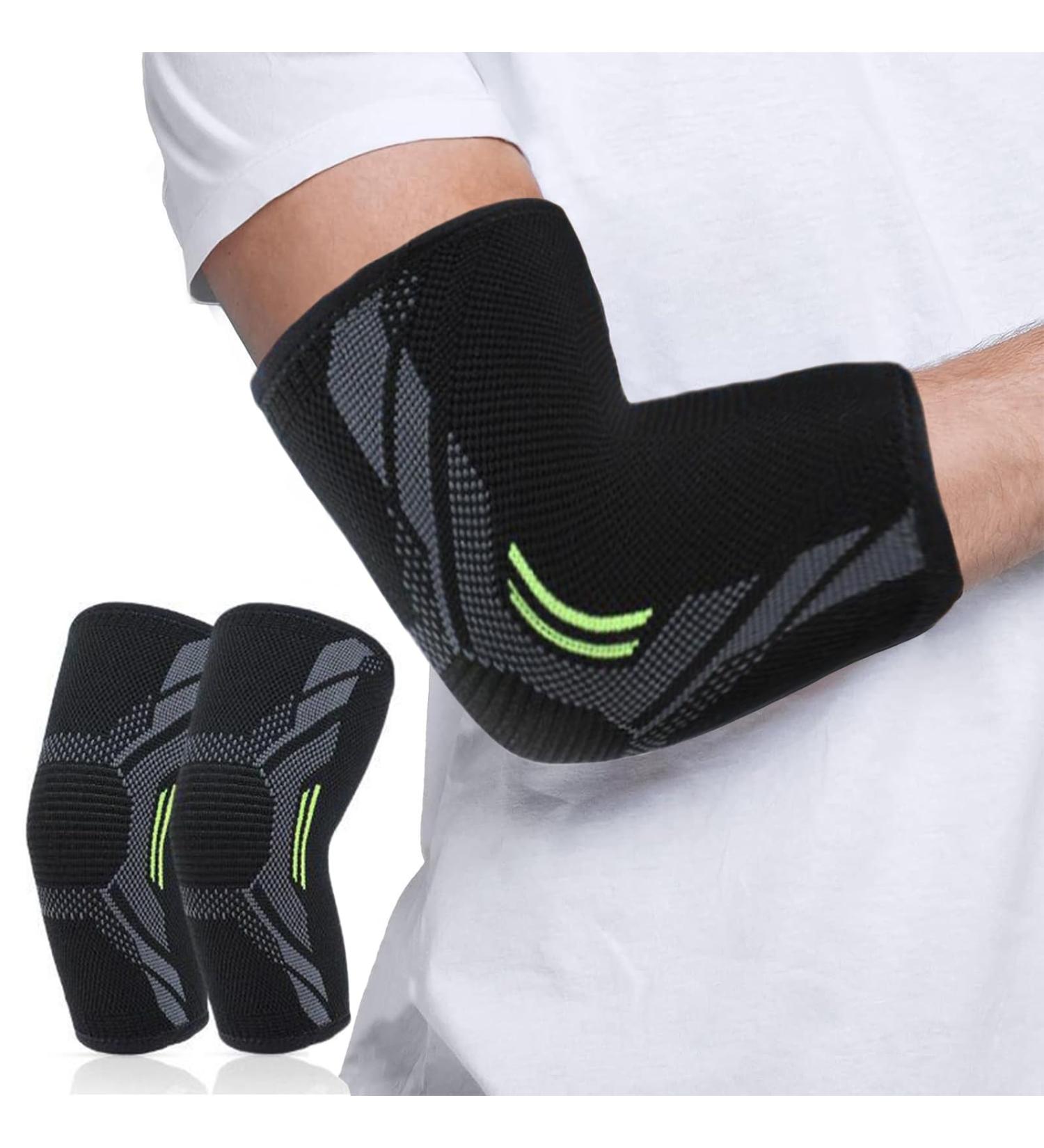 2 Pack Large Elbow Bandages for Tennis | Breathable Anti-Slip Support for Tendinitis & Arthritis Relief - Buy Online on GoSupps.com