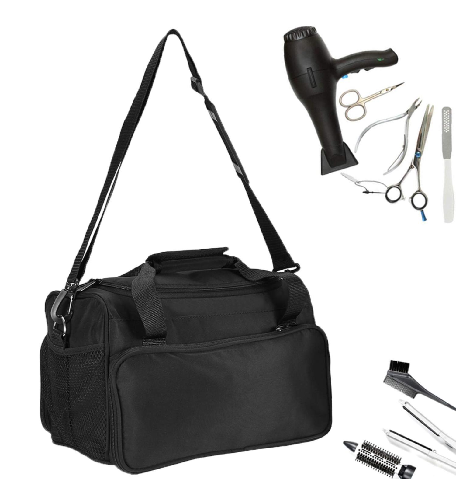 Buy Portable Hairdressing Bag - Large Capacity Tool Bag with Shoulder Strap for Hair Stylists - Anggrek Black Hairdresser Case - Buy Online on GoSupps.com