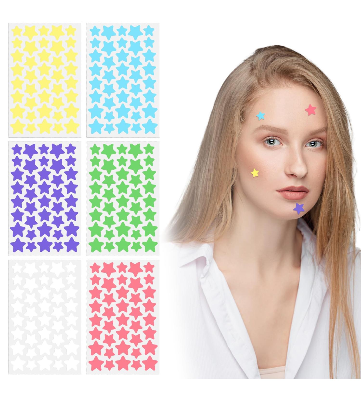 Buy Sibba Face Pimple Patches - 480 Pcs Colorful Hydrocolloid Zit Covers | Cute Star Spot Stickers for Effective Acne Treatment - Buy Online on GoSupps.com