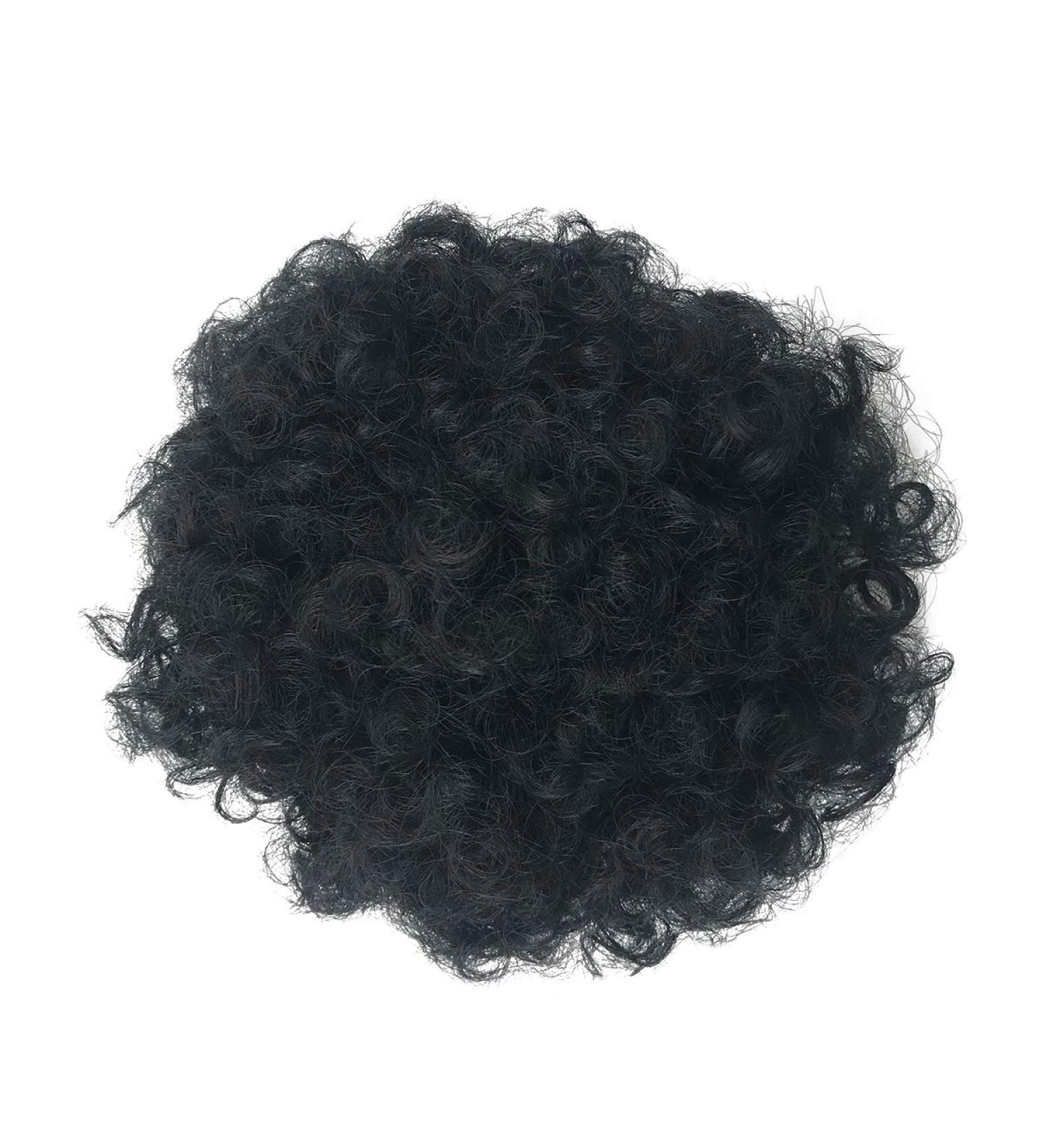 Buy Coolbers Afro Puff Drawstring Ponytail - Small #1B Synthetic Kinky Curly Hair Bun Extensions for International Shipping - Buy Online on GoSupps.com