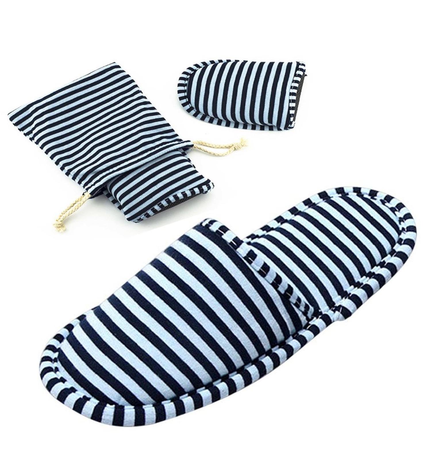 Non-Disposable Cotton Travel Slippers | Portable Spa Hotel Indoor Slippers | Women's Size 8-11, Men's Size 6-9 - Buy Online on GoSupps.com