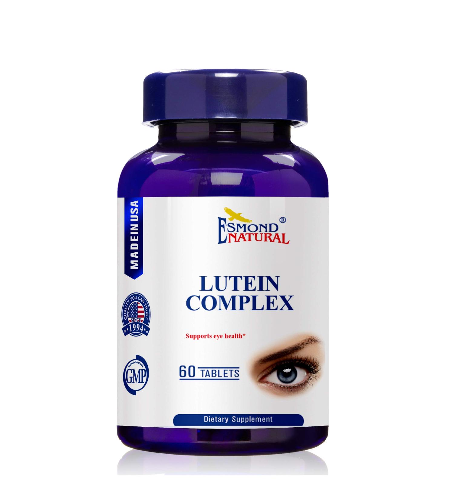 (3 Pack) Esmond Natural: Lutein Complex (Supports Eye Health) GMP Natural Product Assn Certified Made in USA - 180 Tablets - Buy Online on GoSupps.com