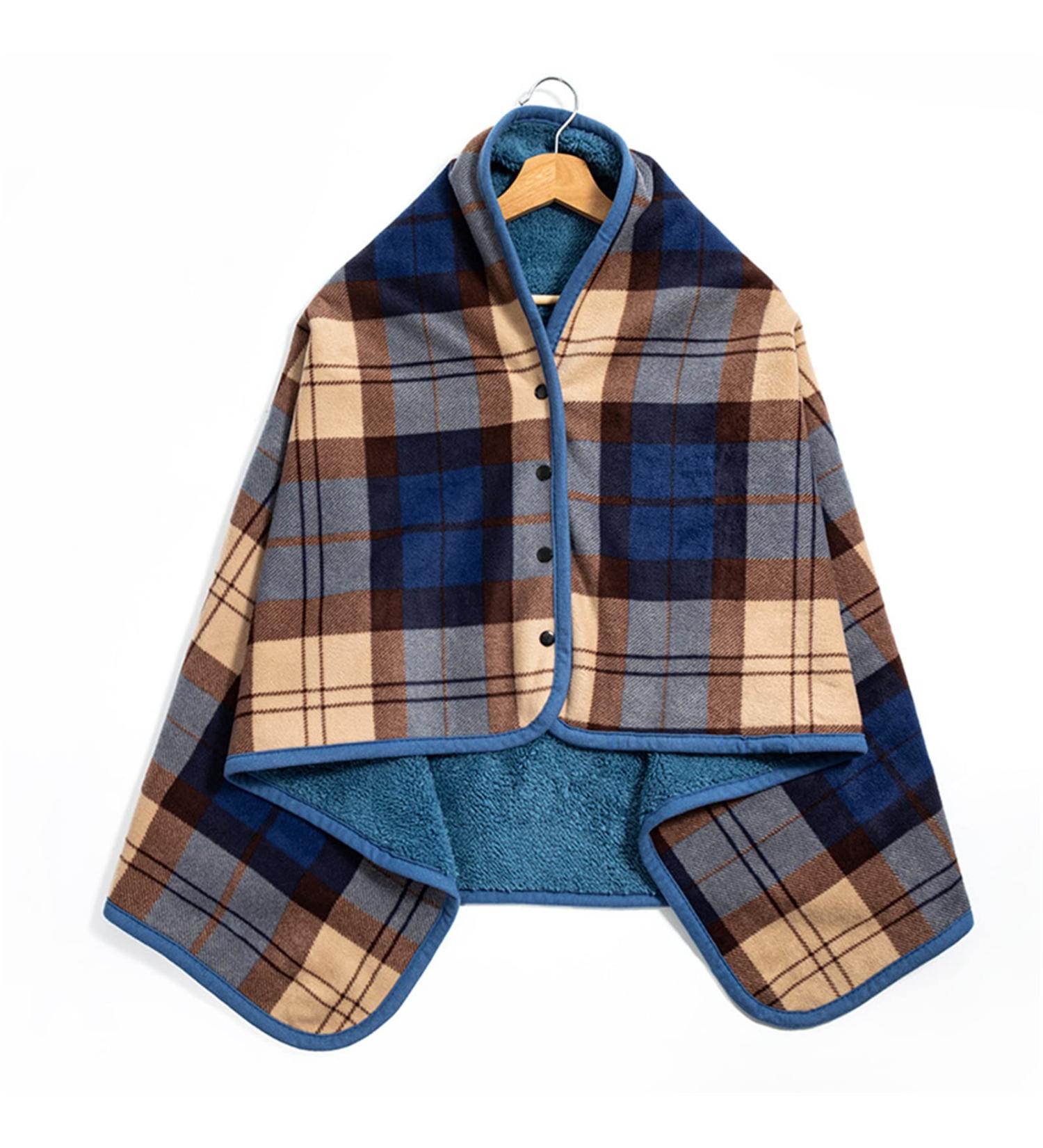 Doublelayer Extra Soft Super Warm Tartan Shawl Plush Throw Blanket Scarf Neck Shoulder Blanket Pad for Kids Teens Adults C 80*130cm - Buy Online on GoSupps.com