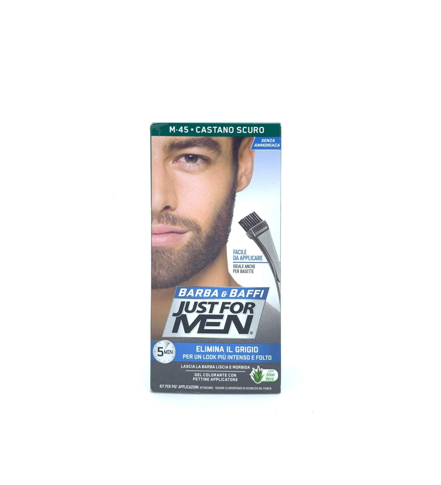  Just for men Just for Men - Pack of 3 ammonia-free gel hair dyes for beards and moustaches with comb included dark brown 45 ml - Buy Online on GoSupps.com