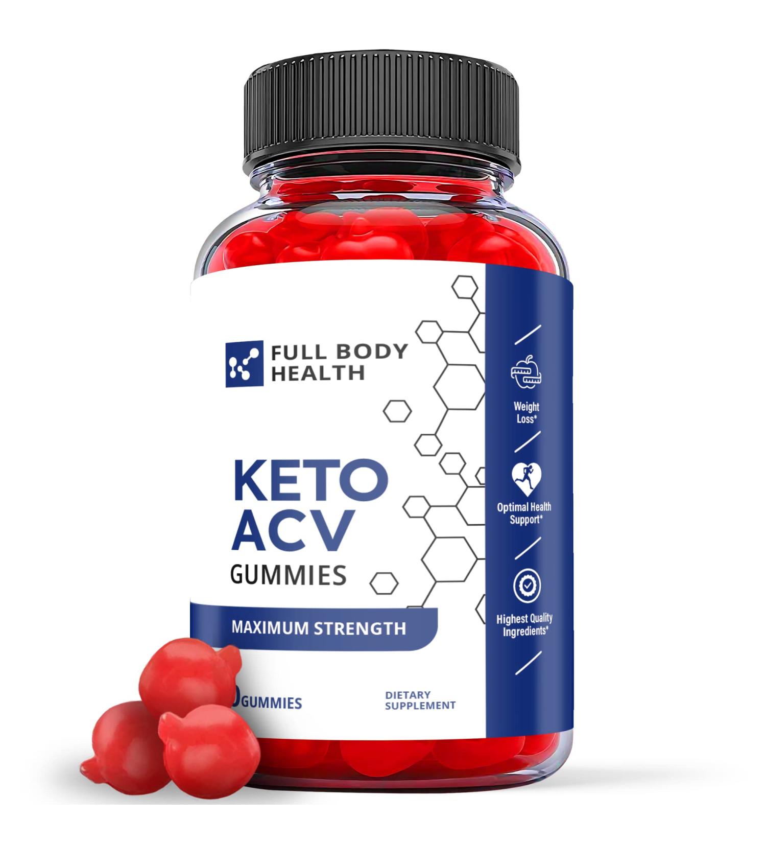 Full Body Health Keto Gummies with Apple Cider Vinegar - Vegan Non GMO Supplement (60 Gummies) - Buy Online on GoSupps.com