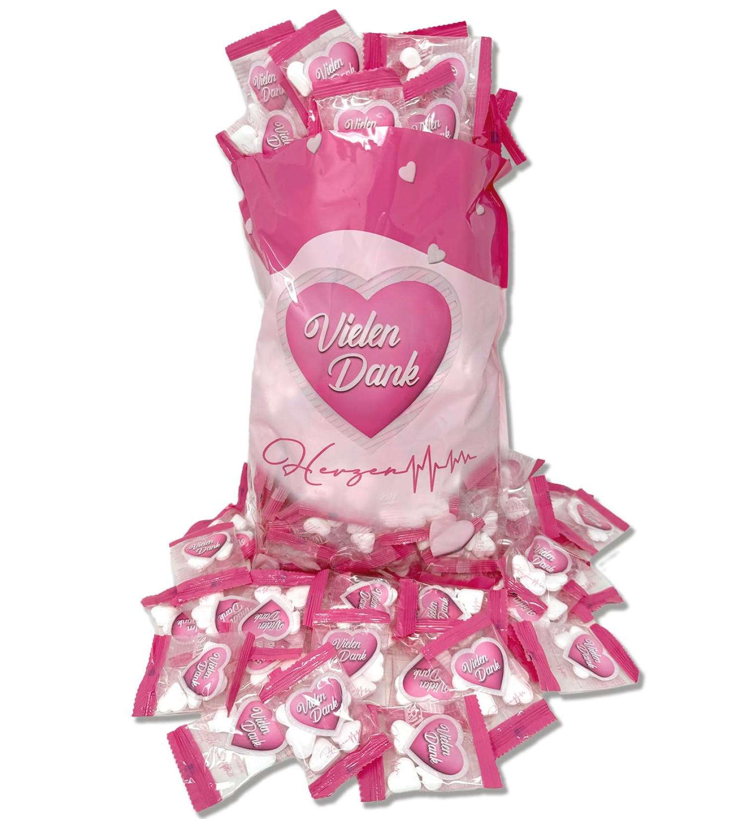 Tise Thank You Hearts 100 pack (100 x 6.5 g) pink