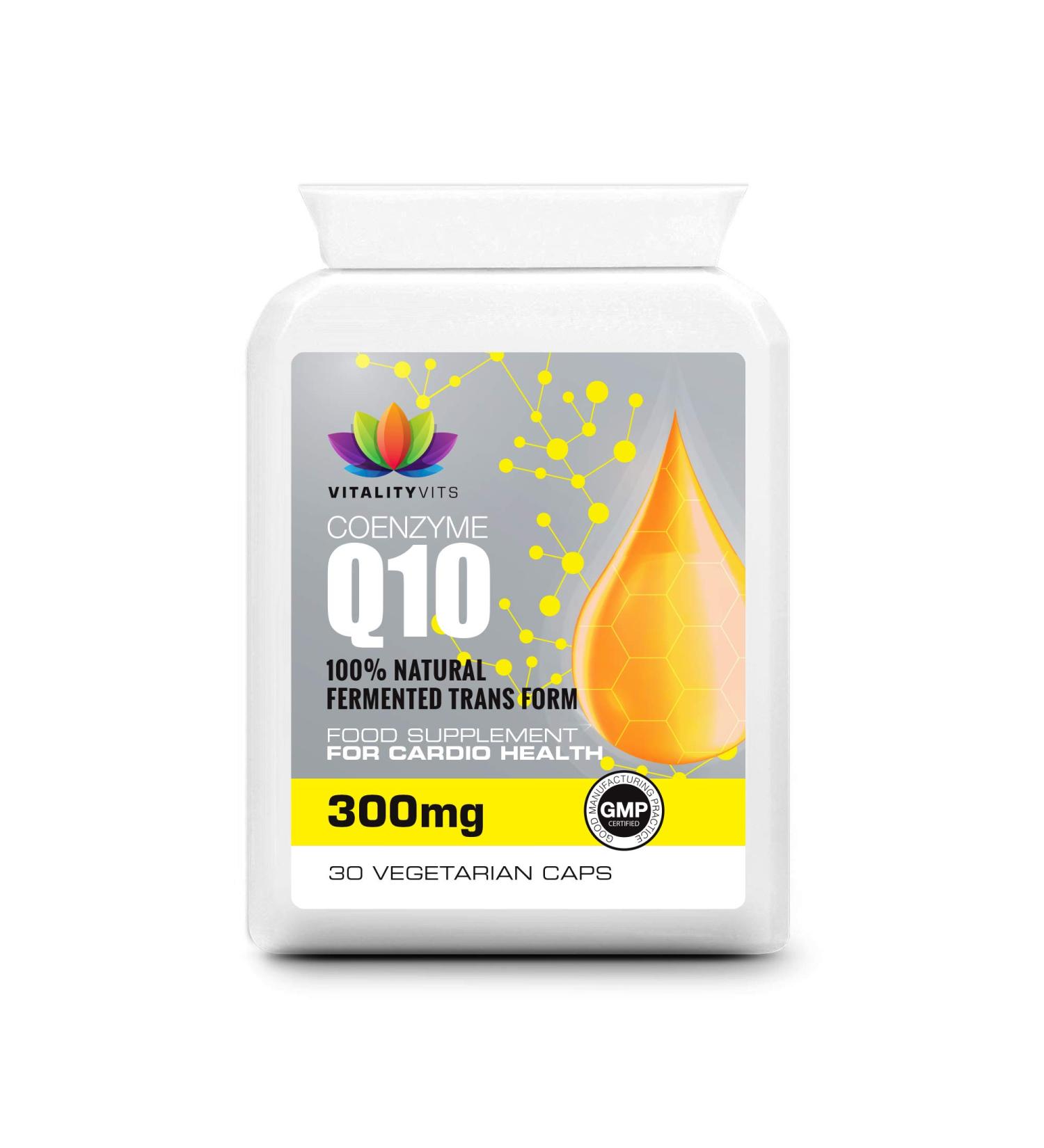 High Strength UK-Made Co Enzyme CoQ10 300mg 30 Capsules - GMP Quality Formula | 30 Count - Buy Online on GoSupps.com